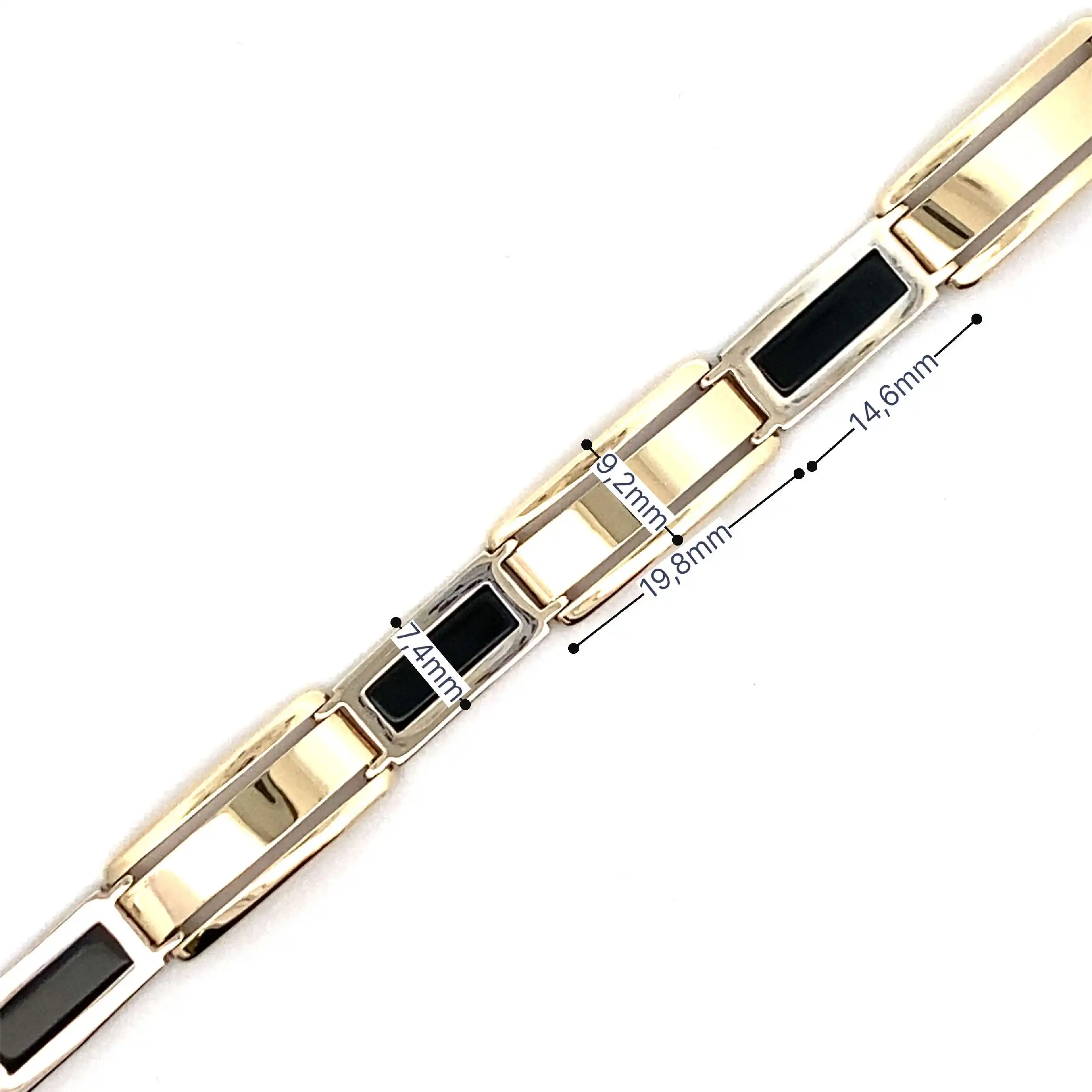 Armband Bicolor mit Onyx