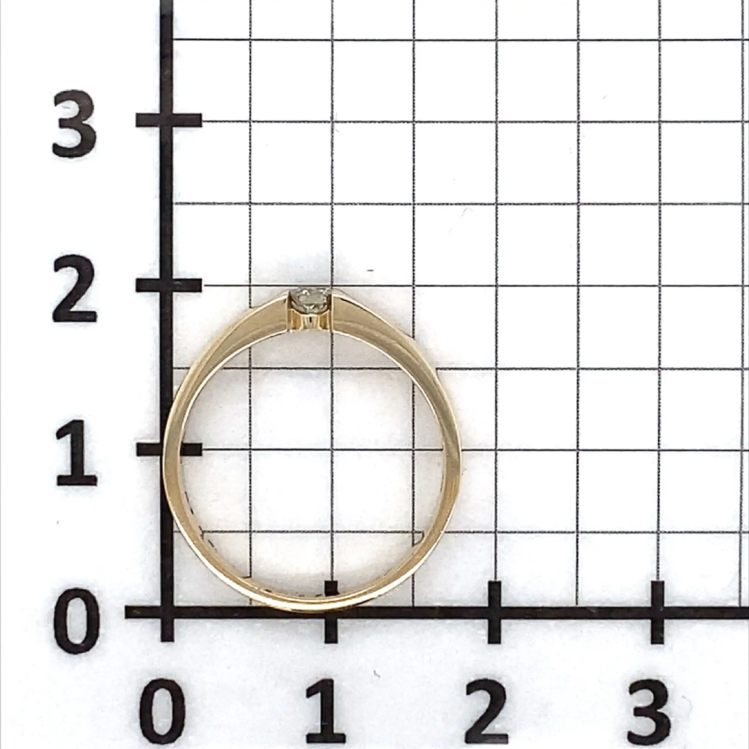 Ring Gelbgold mit Brillant, graviert mit 0,10ct Ring Gelbgold mit Brillant, graviert mit 0,10ct