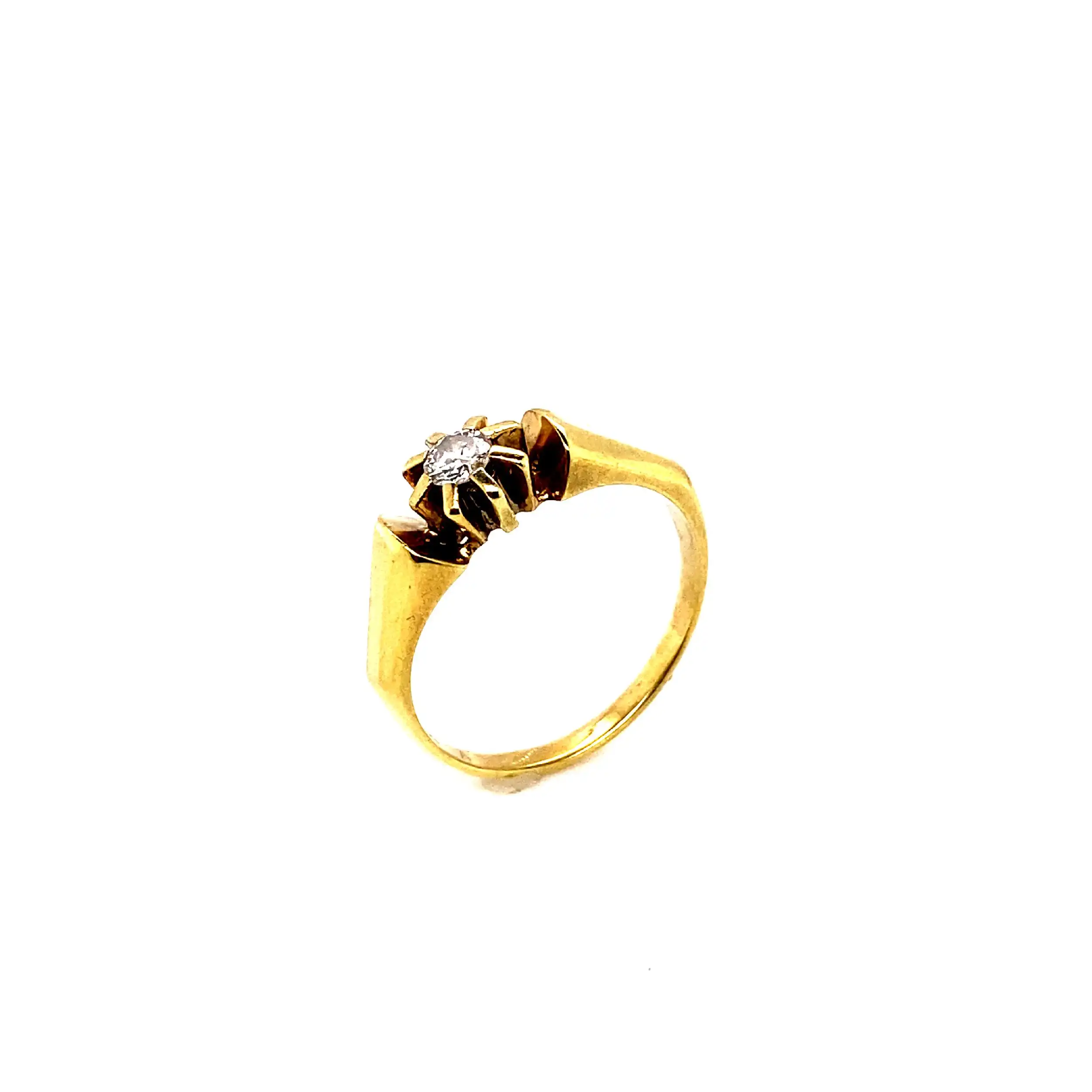 Ring Gelbgold mit Brillant Ring Gelbgold mit Brillant