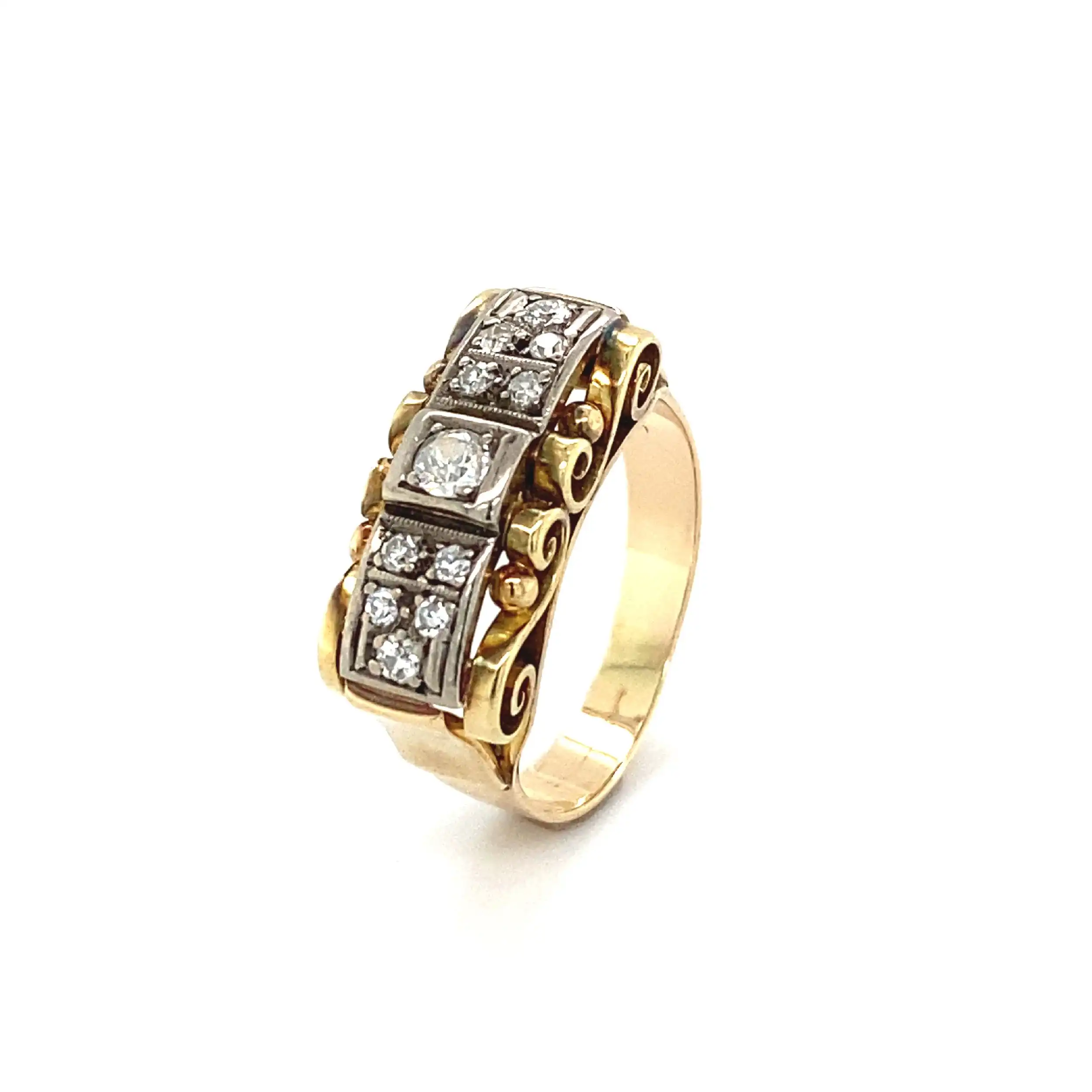 Ring Rotgold mit Diamanten Ring Rotgold mit Diamanten