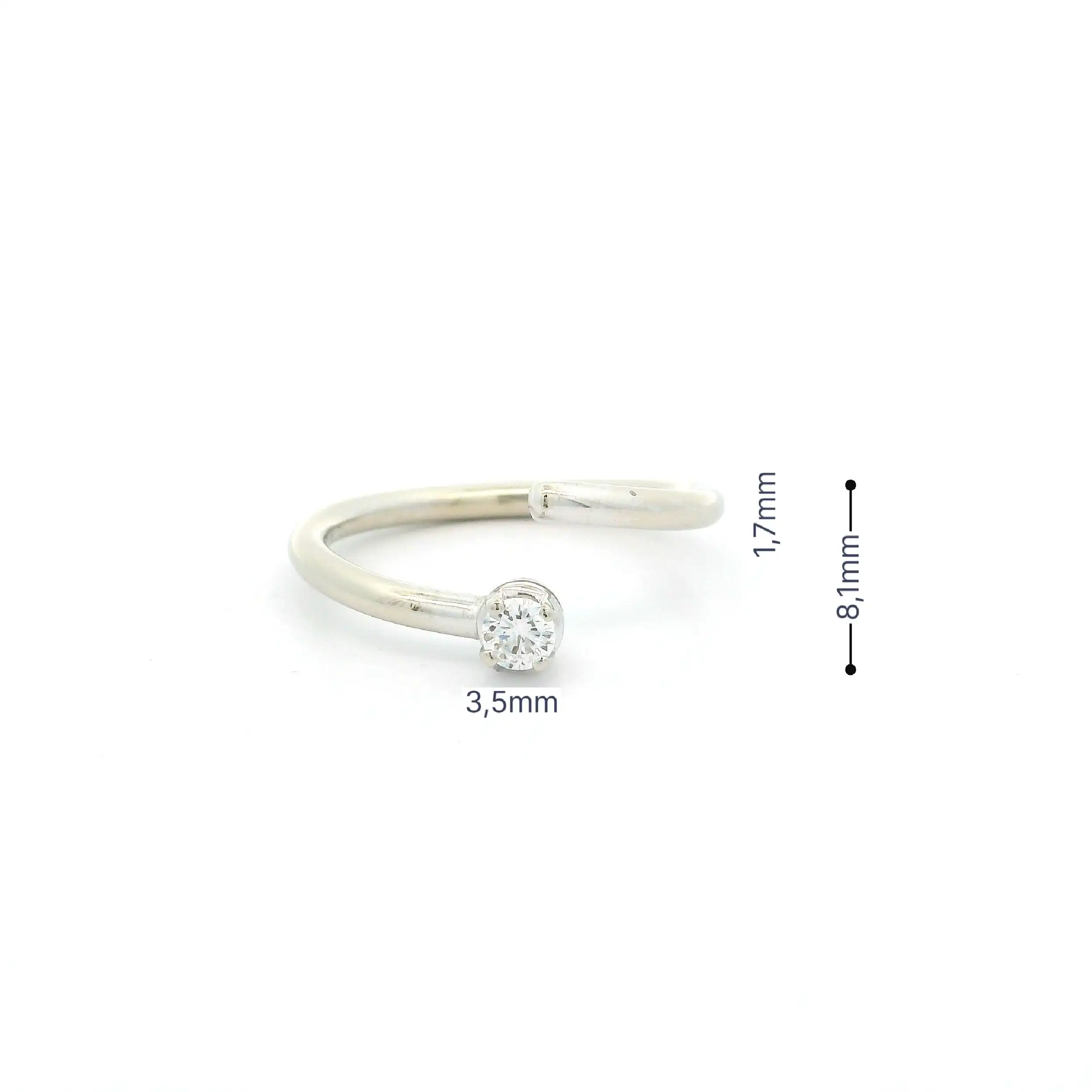 Ring Weißgold mit Brillant Ring Weißgold mit Brillant