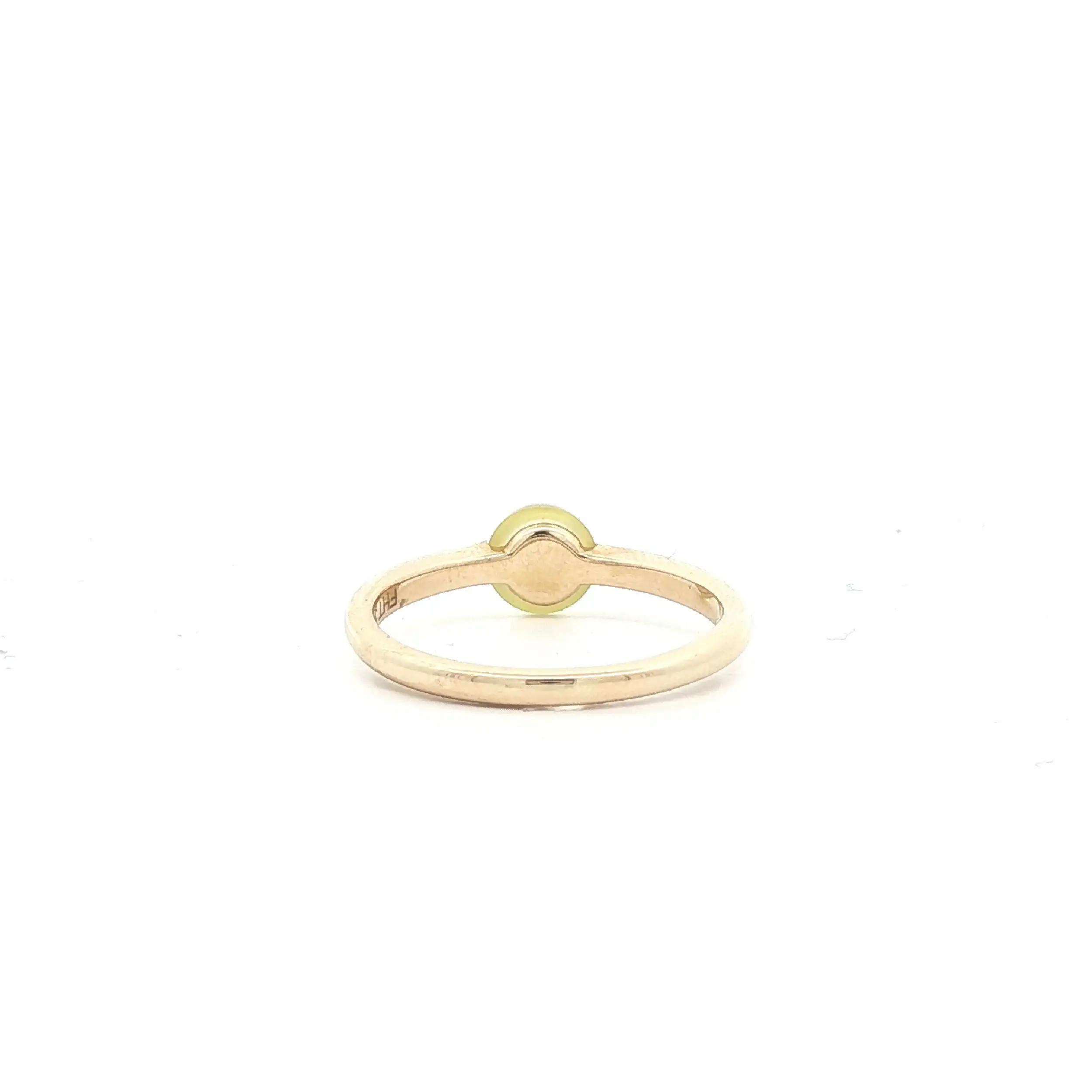 Ring Gelbgold mit Lemon Cabochon und Brillanten