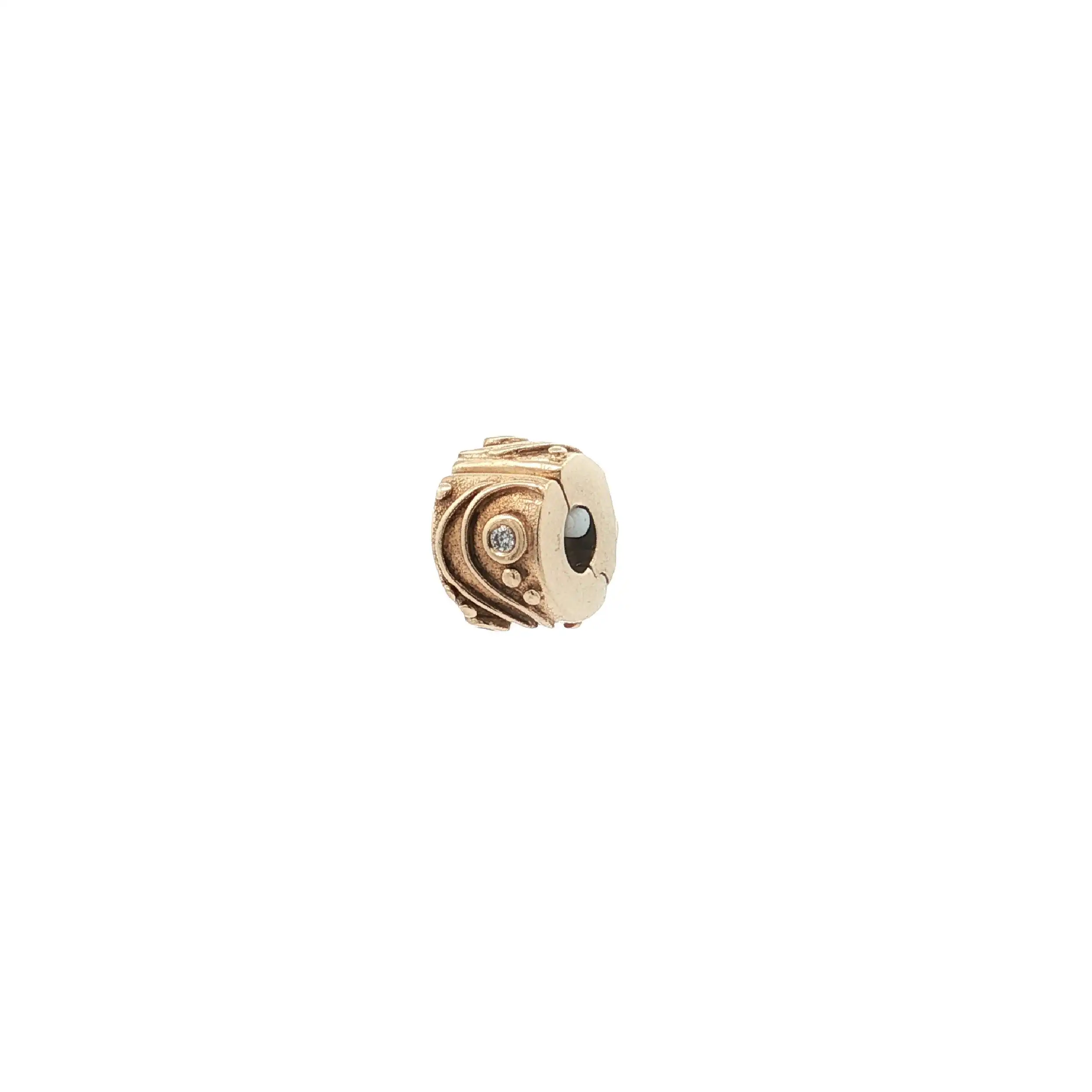 Pandora Charm Gelbgold Stopper mit Brillanten Pandora Charm Gelbgold Stopper mit Brillanten