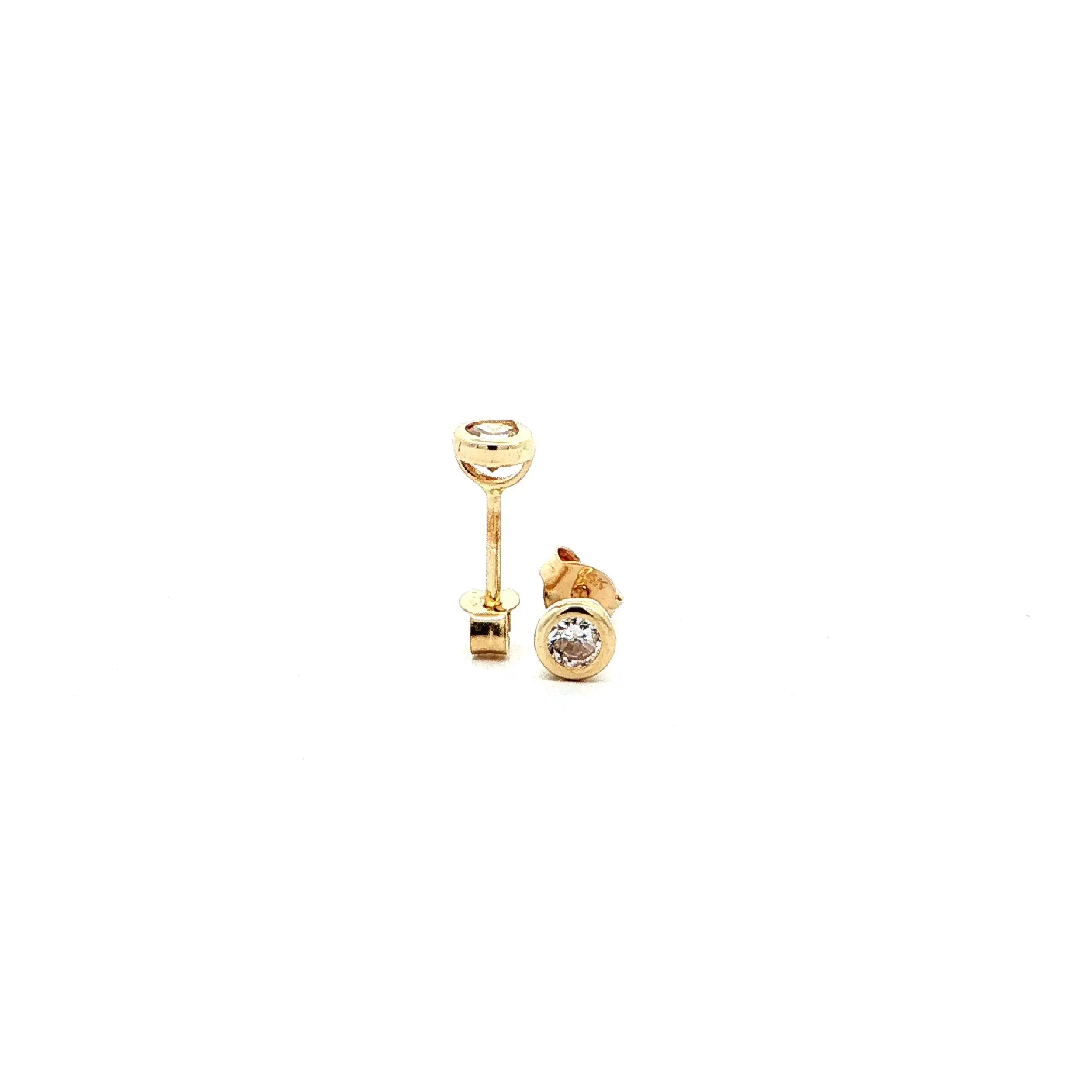 Ohrstecker Gelbgold mit Zirkonia