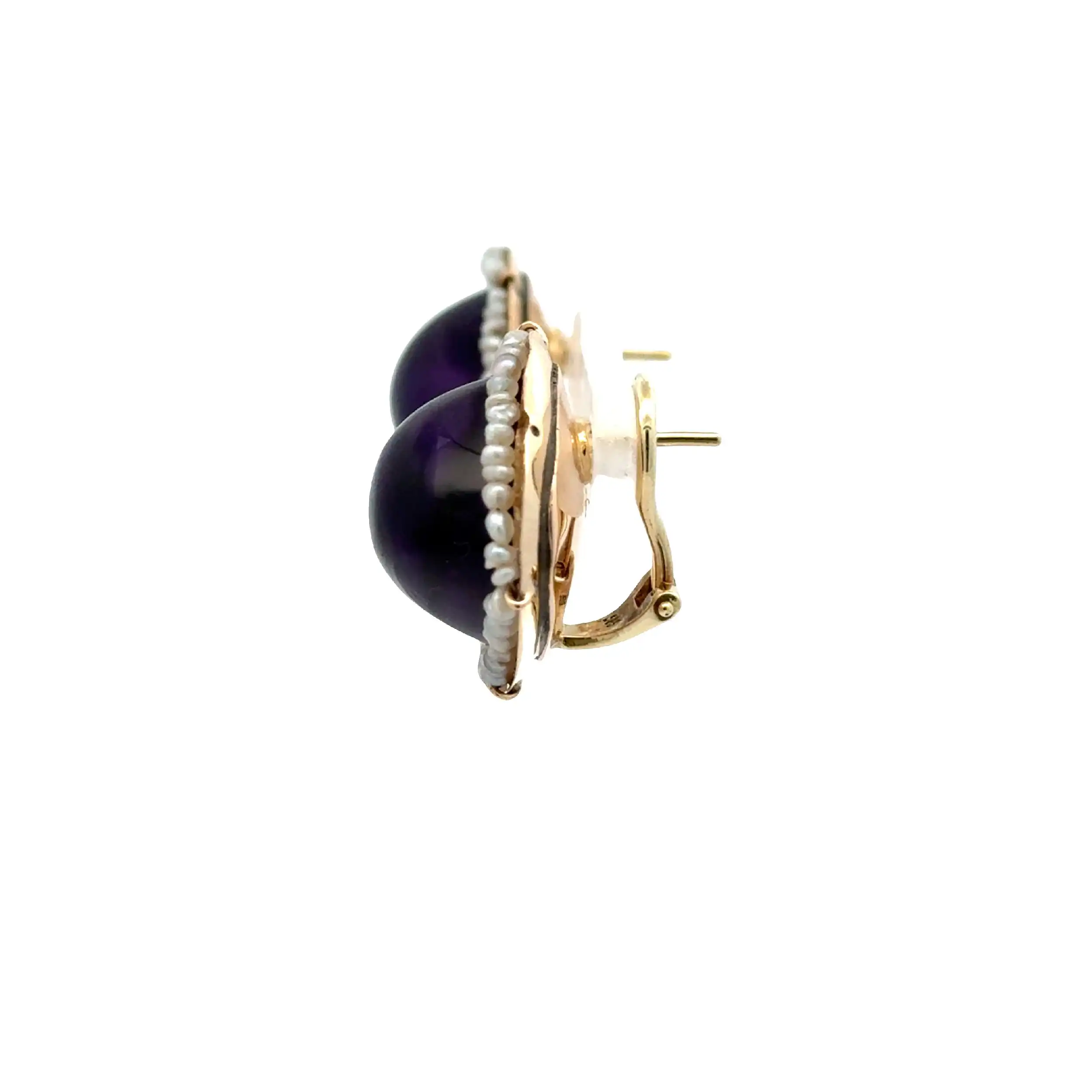 Ohrclips/ Ohrstecker mit Amethyst & Orientperlen