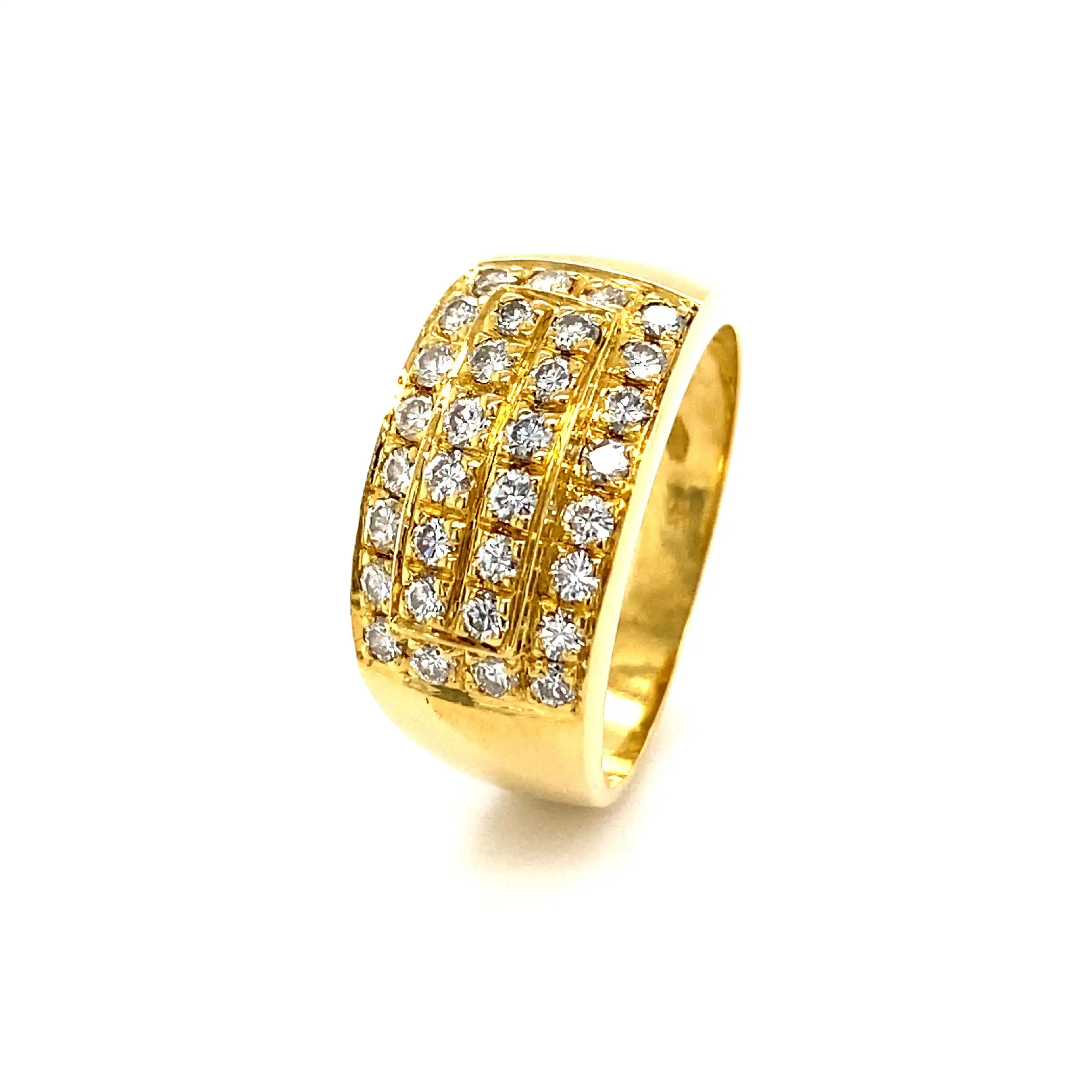 Ring Gelbgold mit Brillanten, graviert mit 0,65ct.