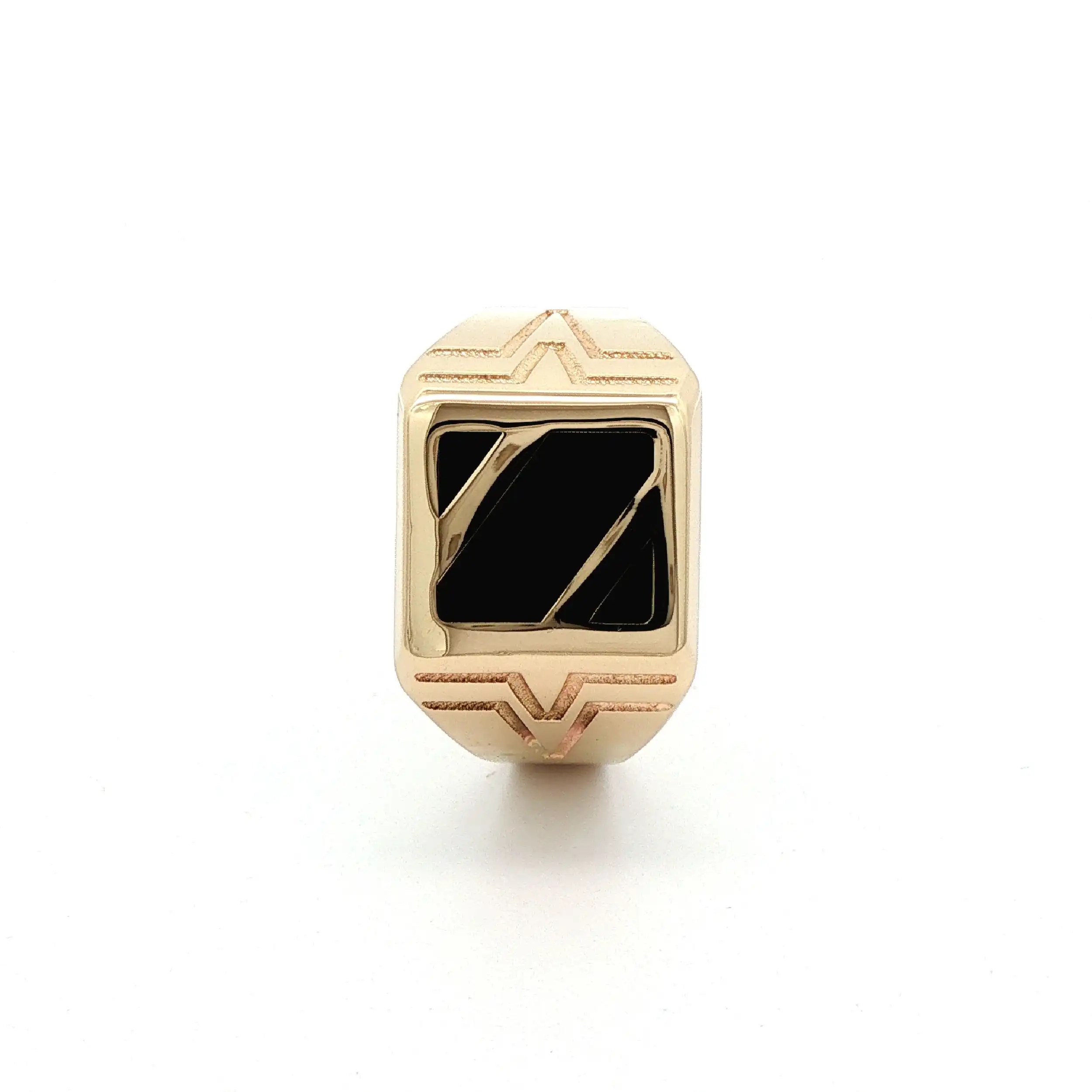 Ring Gelbgold mit schwarzem Element