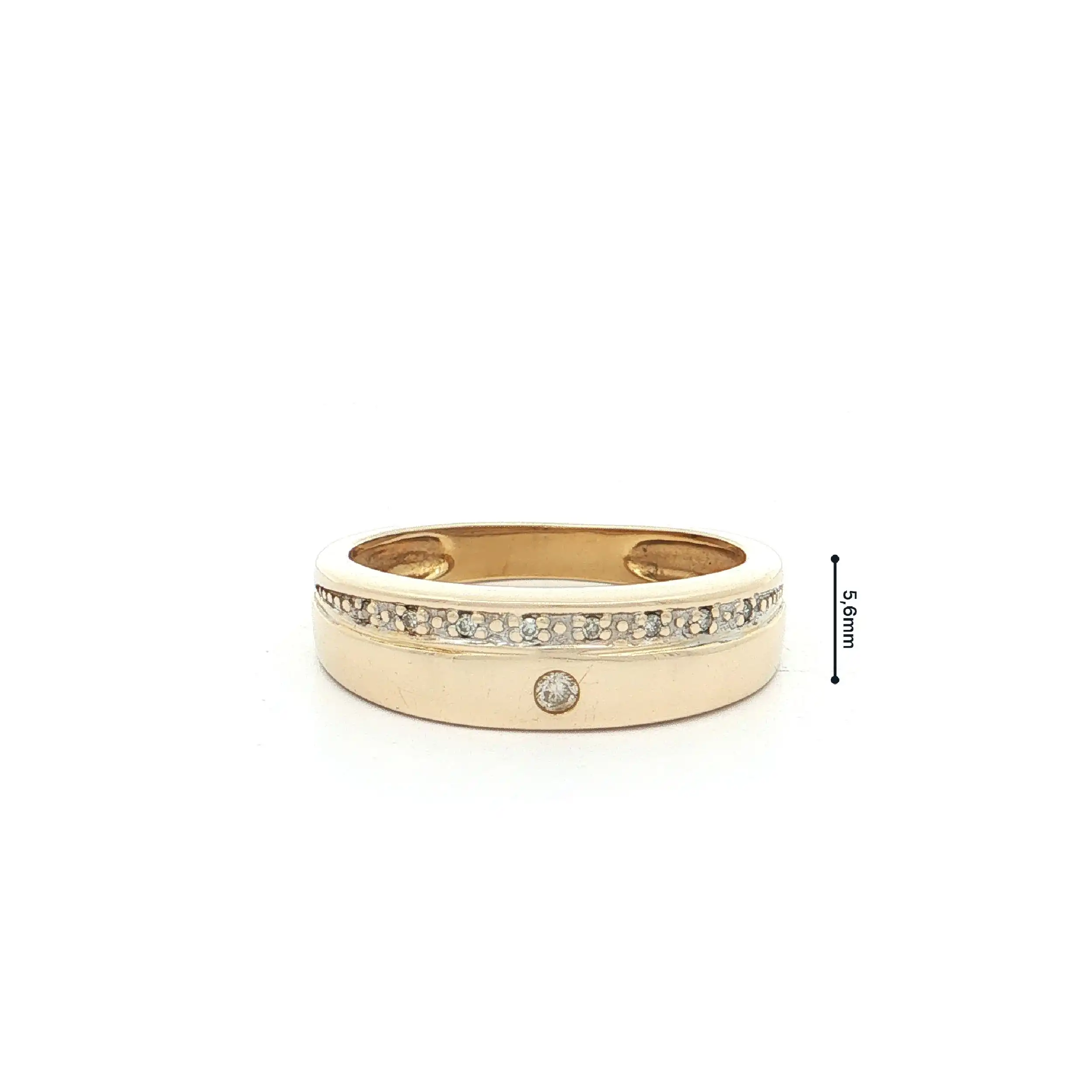 Ring Bicolor mit Brillant und Diamanten Ring Bicolor mit Brillant und Diamanten