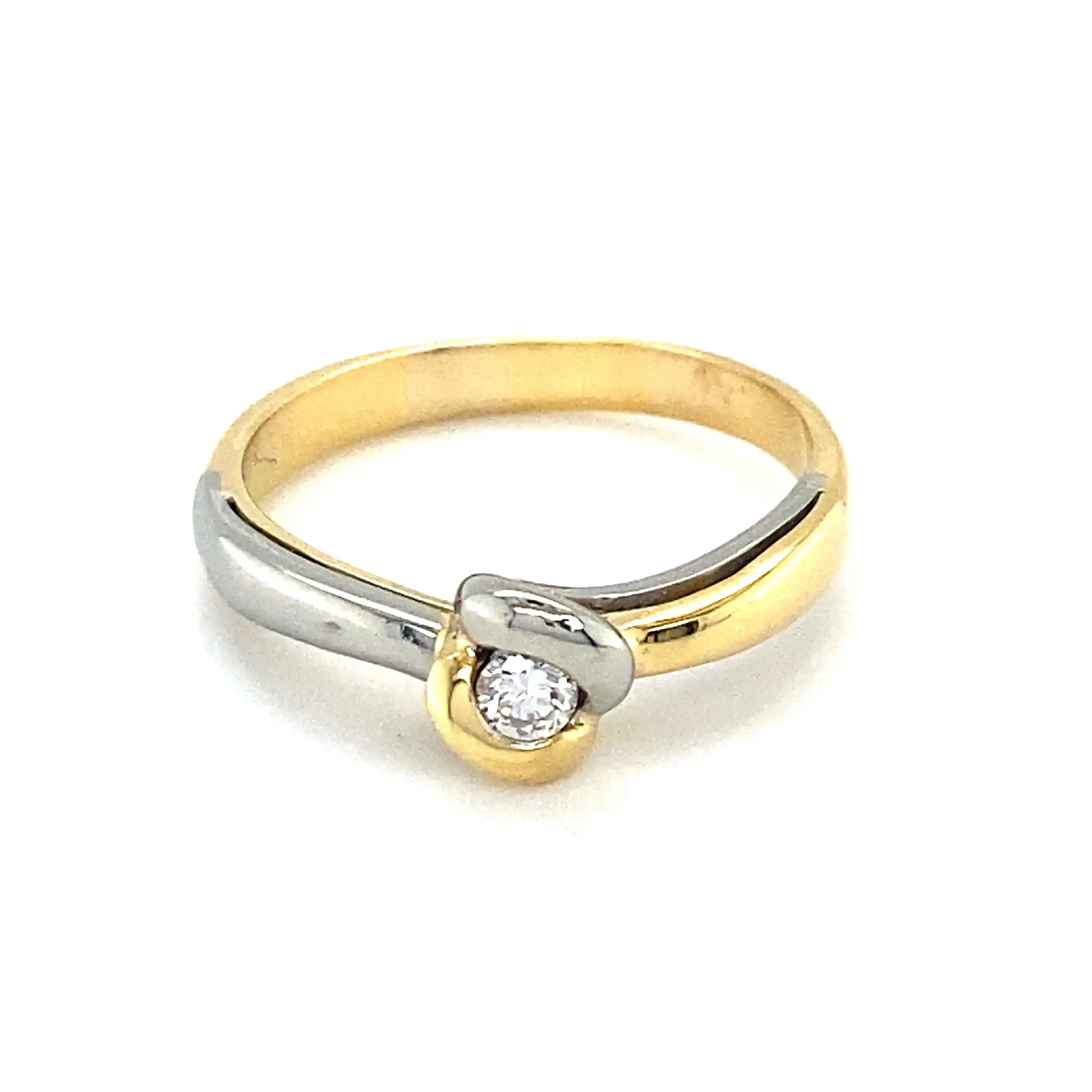 Ring bicolor mit Brillant Ring bicolor mit Brillant