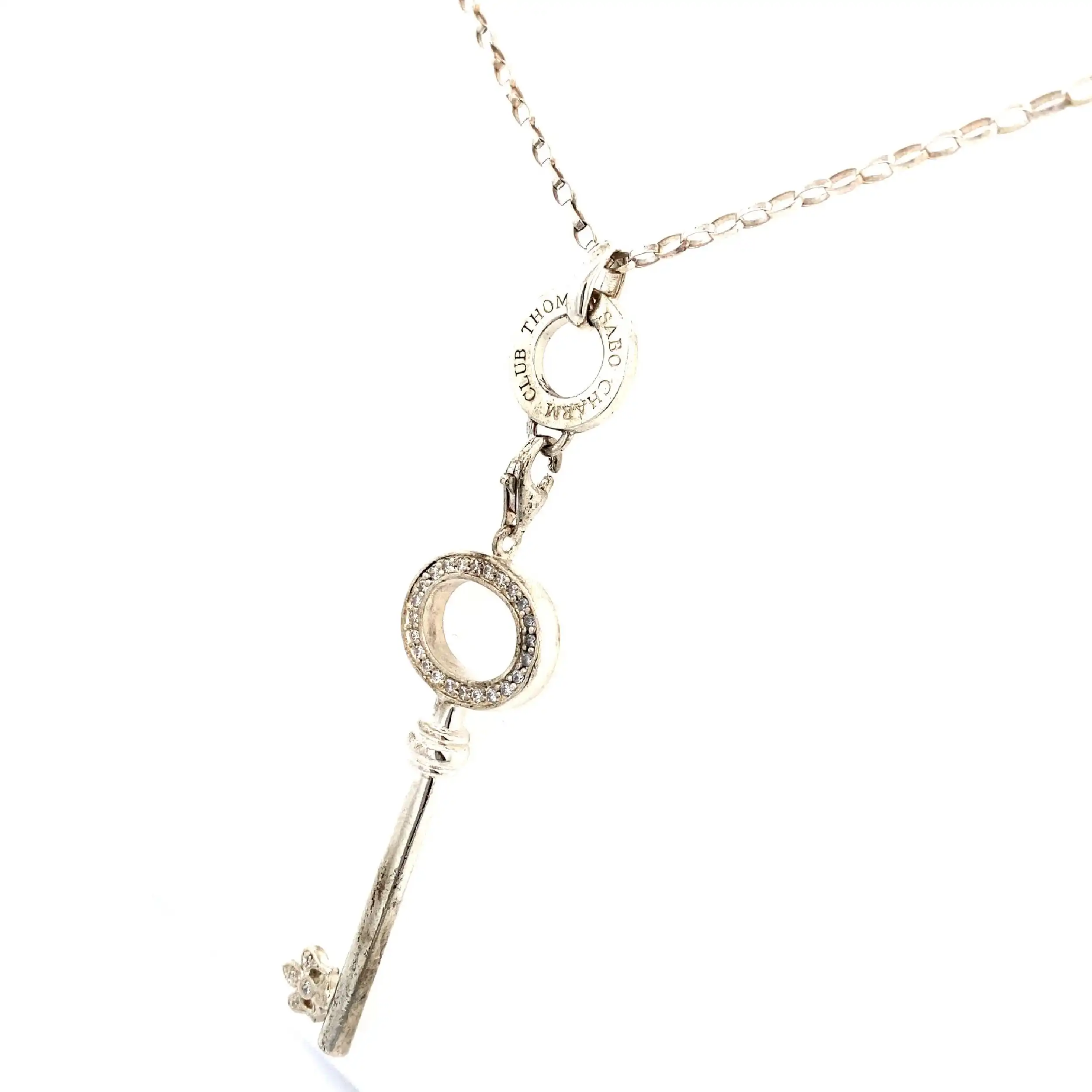 Bohnenkette Silber mit Anhänger Schlüssel Thomas Sabo Bohnenkette Silber mit Anhänger Schlüssel Thomas Sabo