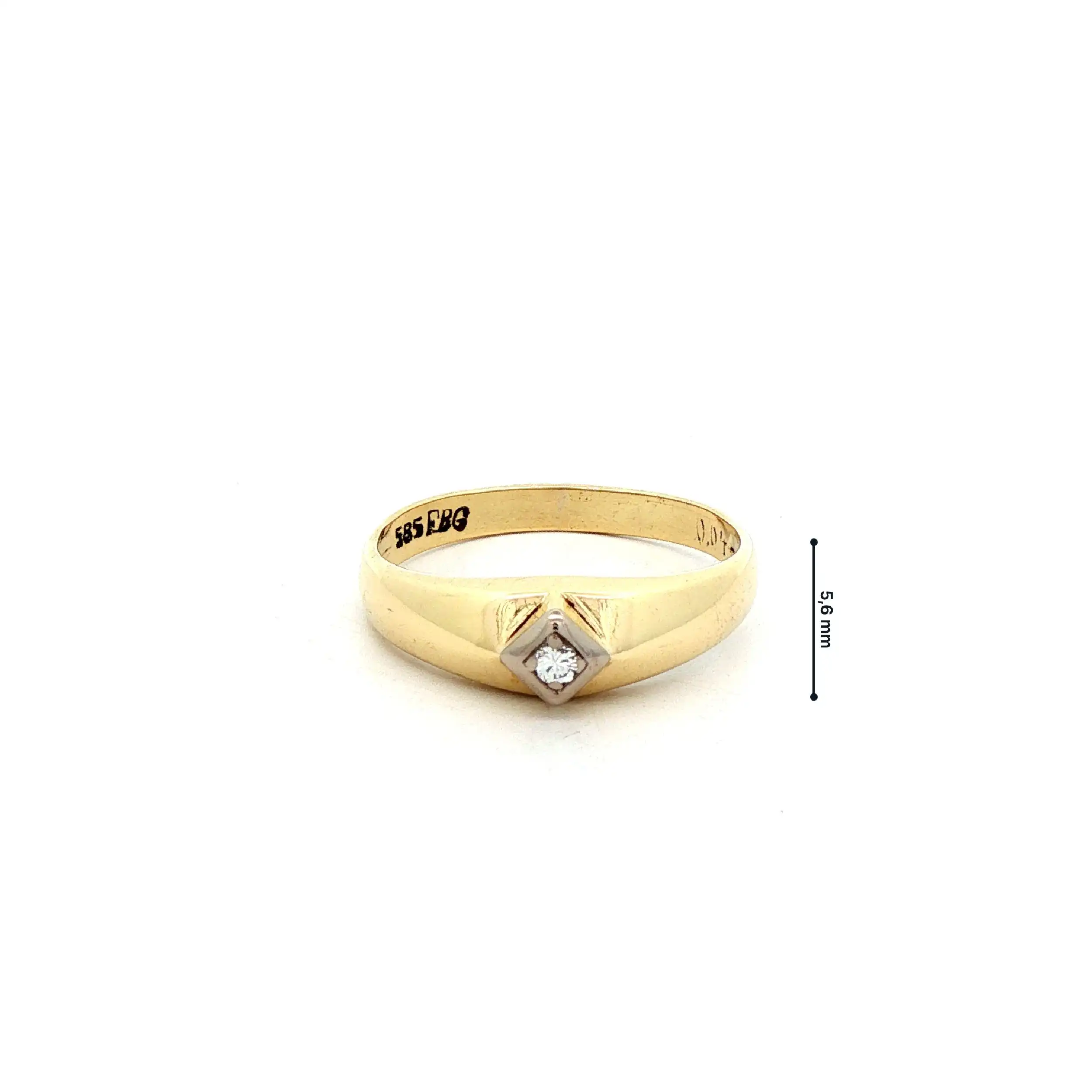 Ring Gelbgold mit Brillant graviert mit 0,04ct