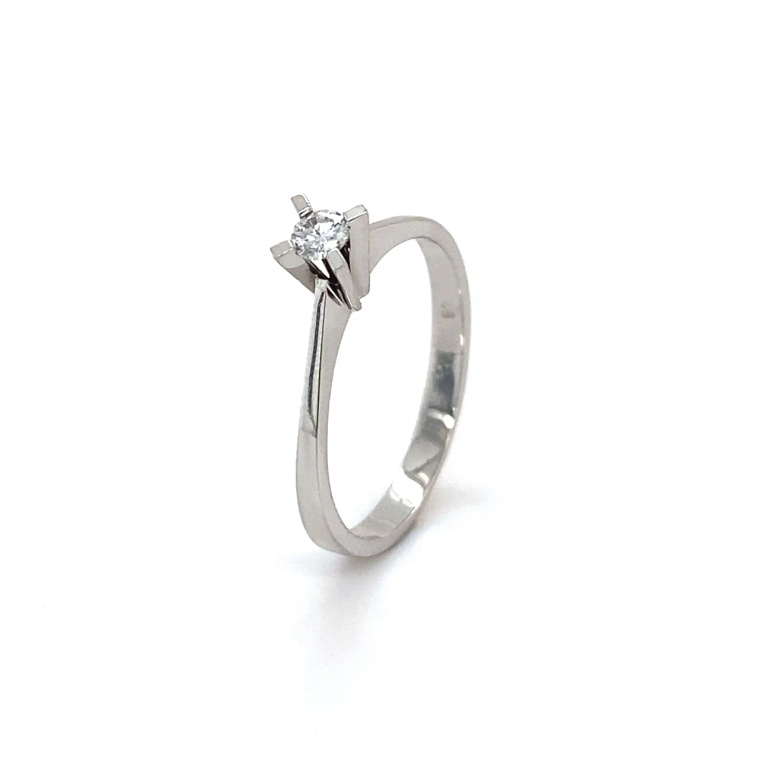 Ring Weißgold mit Solitär Brillant Ring Weißgold mit Solitär Brillant