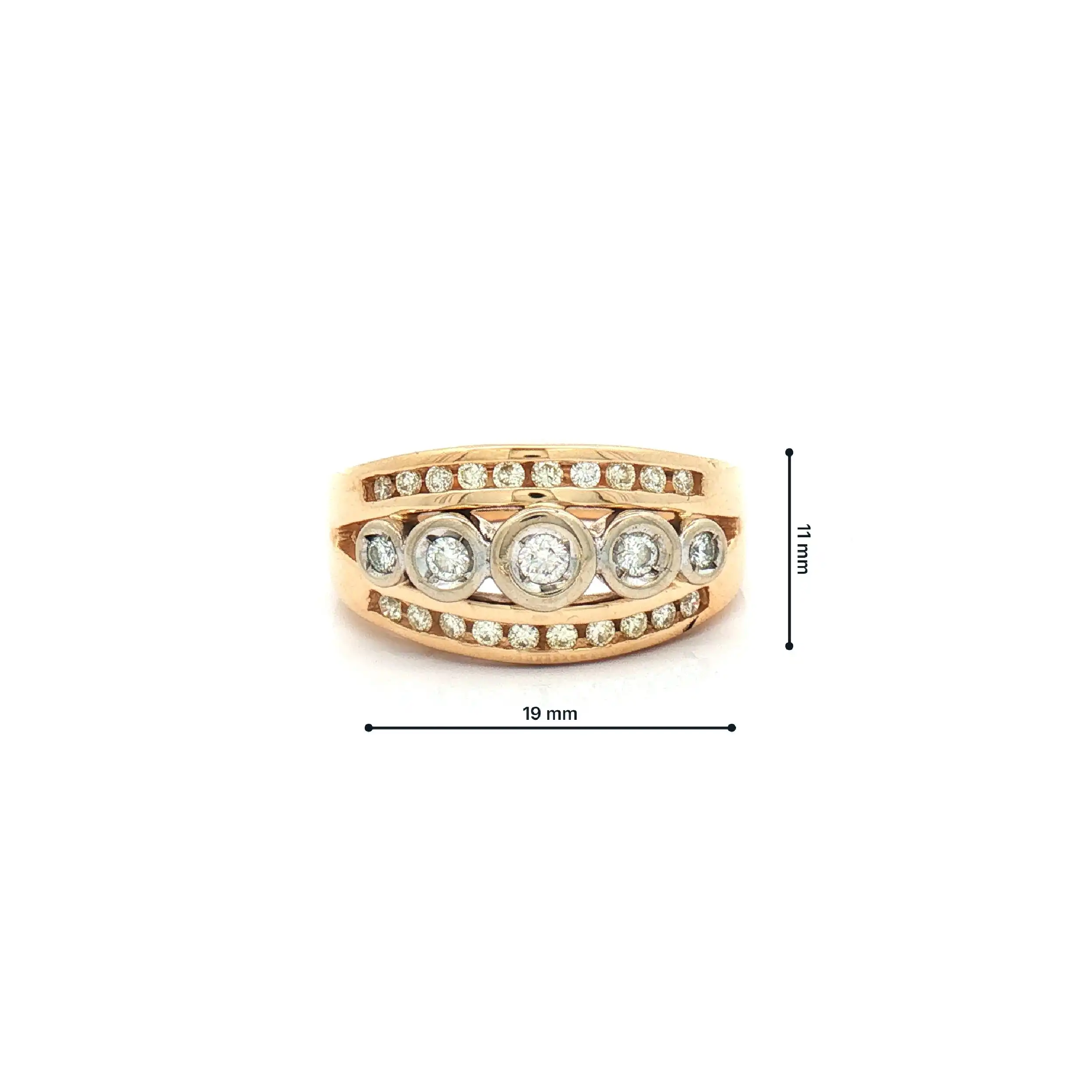 Ring Bicolor mit Brillanten