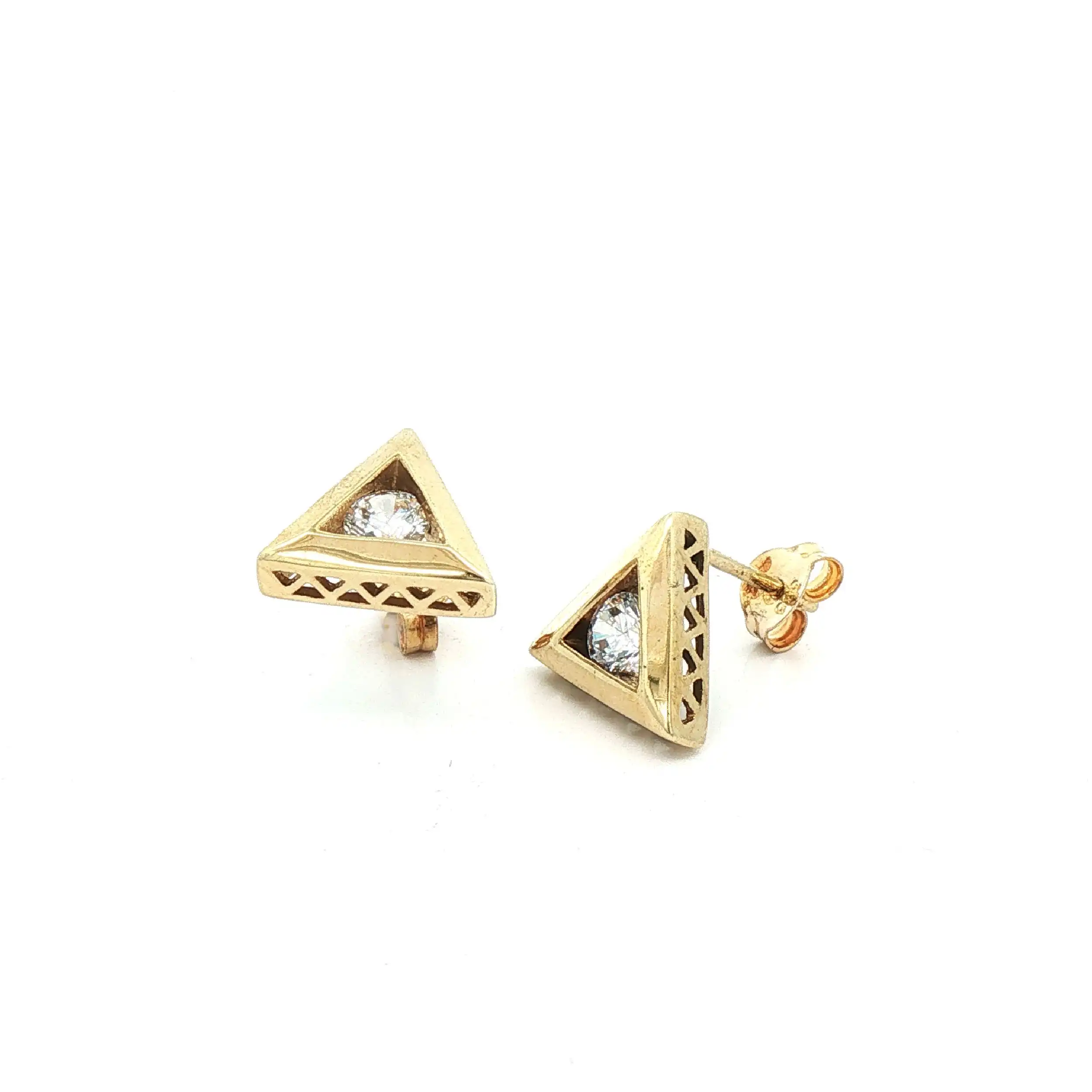 Ohrstecker Gelbgold mit Zirkonia