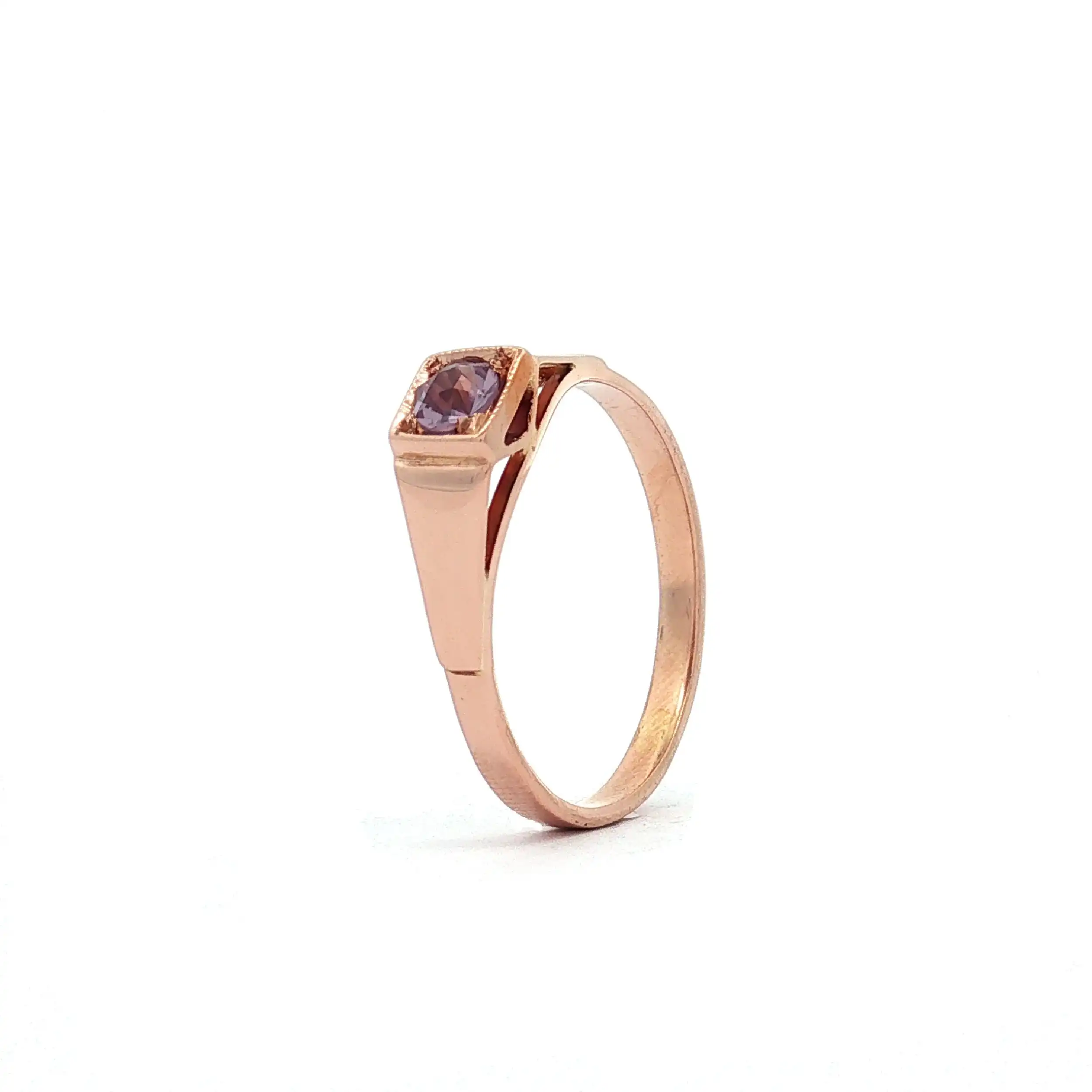 Ring Rosegold mit Farbstein