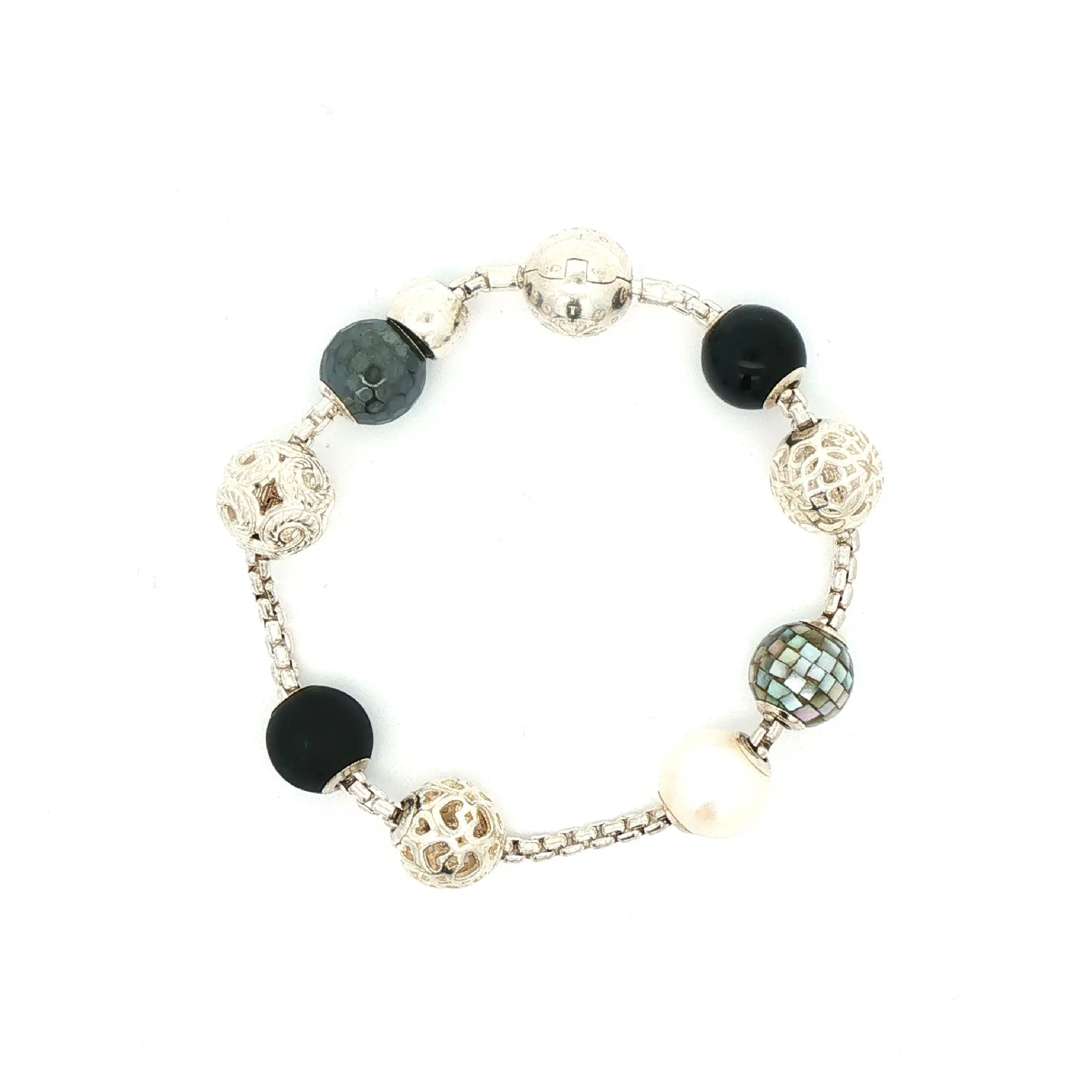 Armband Silber "Thomas Sabo" mit Anhängern und Farbsteinen Armband Silber "Thomas Sabo" mit Anhängern und Farbsteinen
