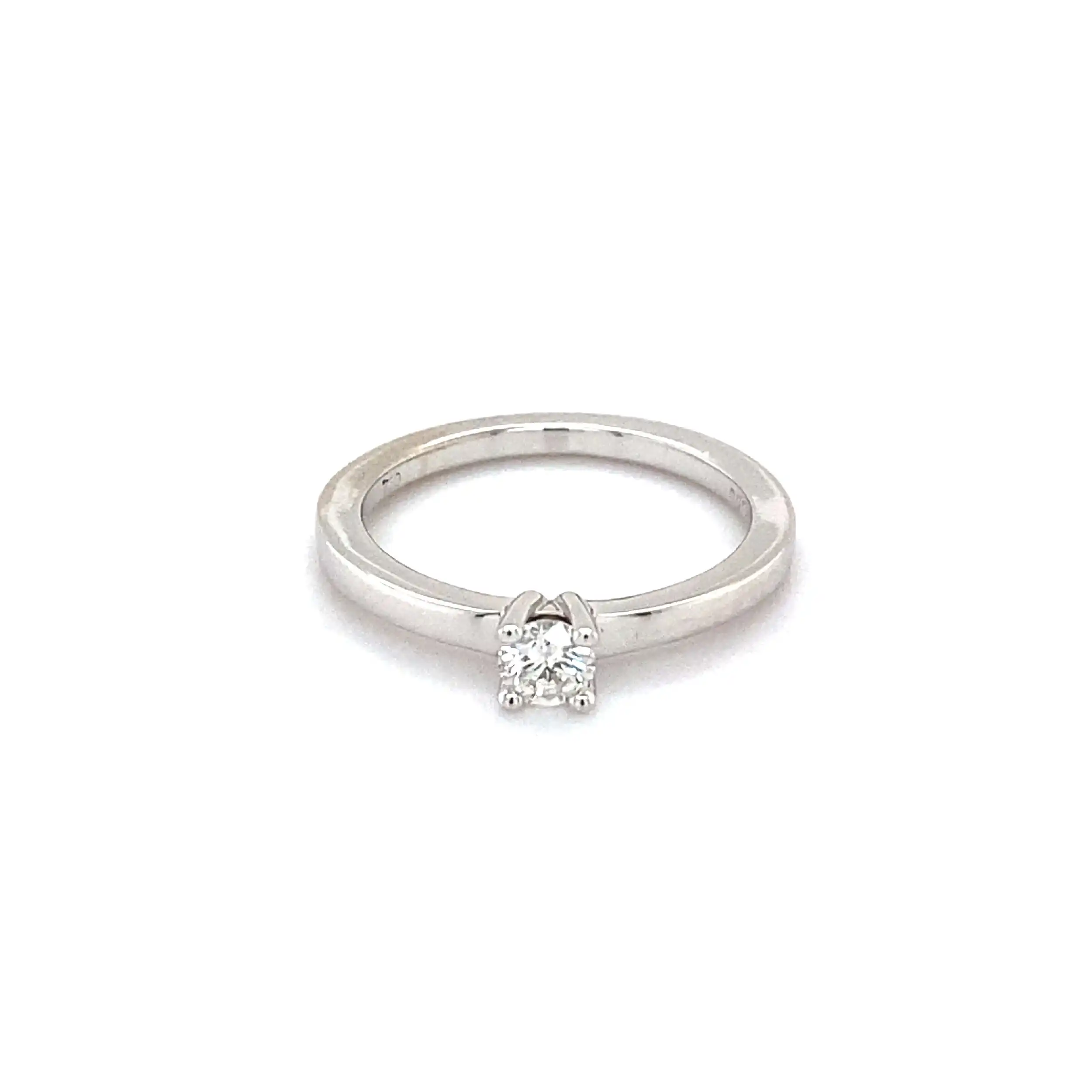 Ring Weißgold mit Brillant, mit 0,20 graviert Ring Weißgold mit Brillant, mit 0,20 graviert