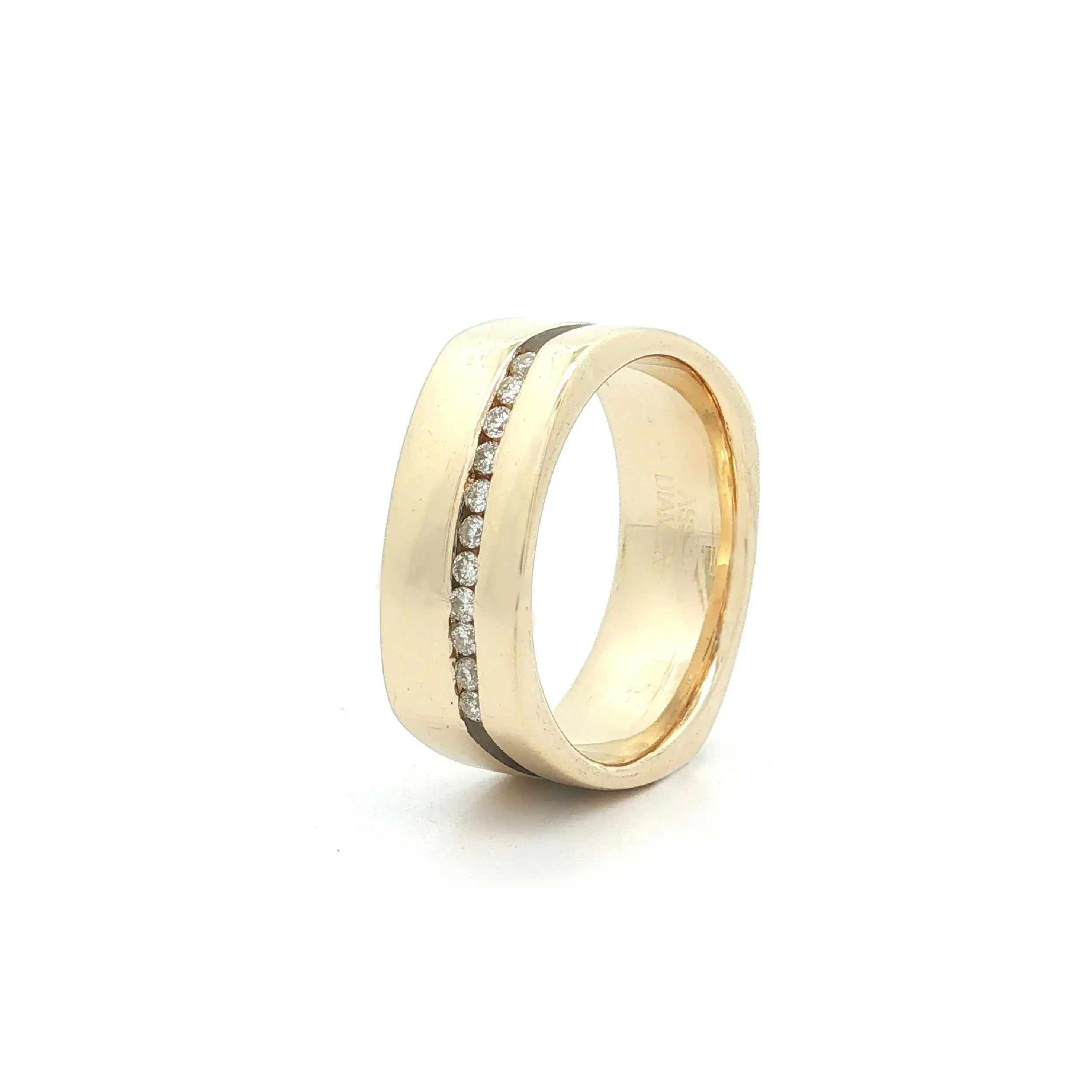 Ring Bicolor eckig mit Brillanten