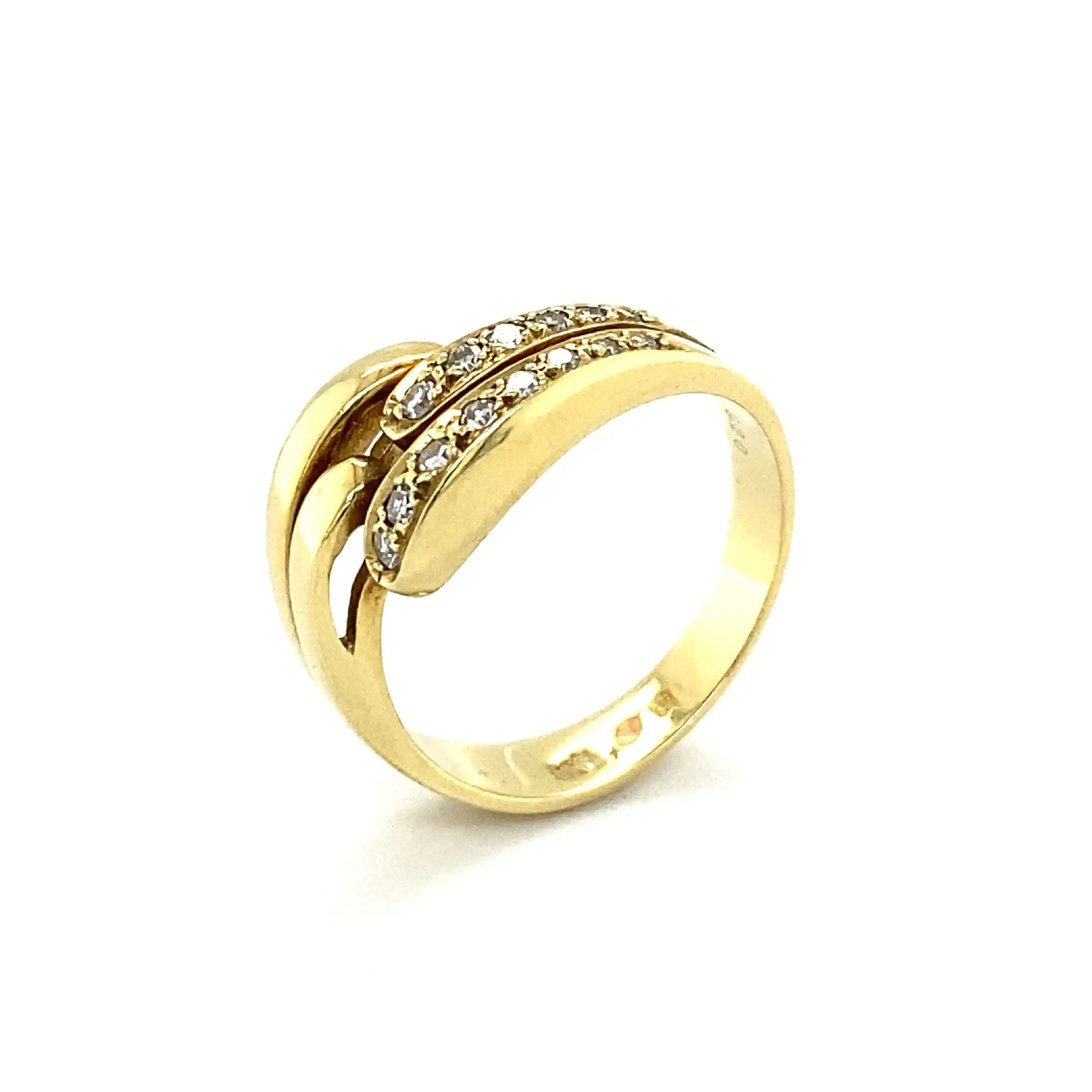 Ring Gelbgold mit Diamanten, graviert mit 0,20ct Ring Gelbgold mit Diamanten, graviert mit 0,20ct