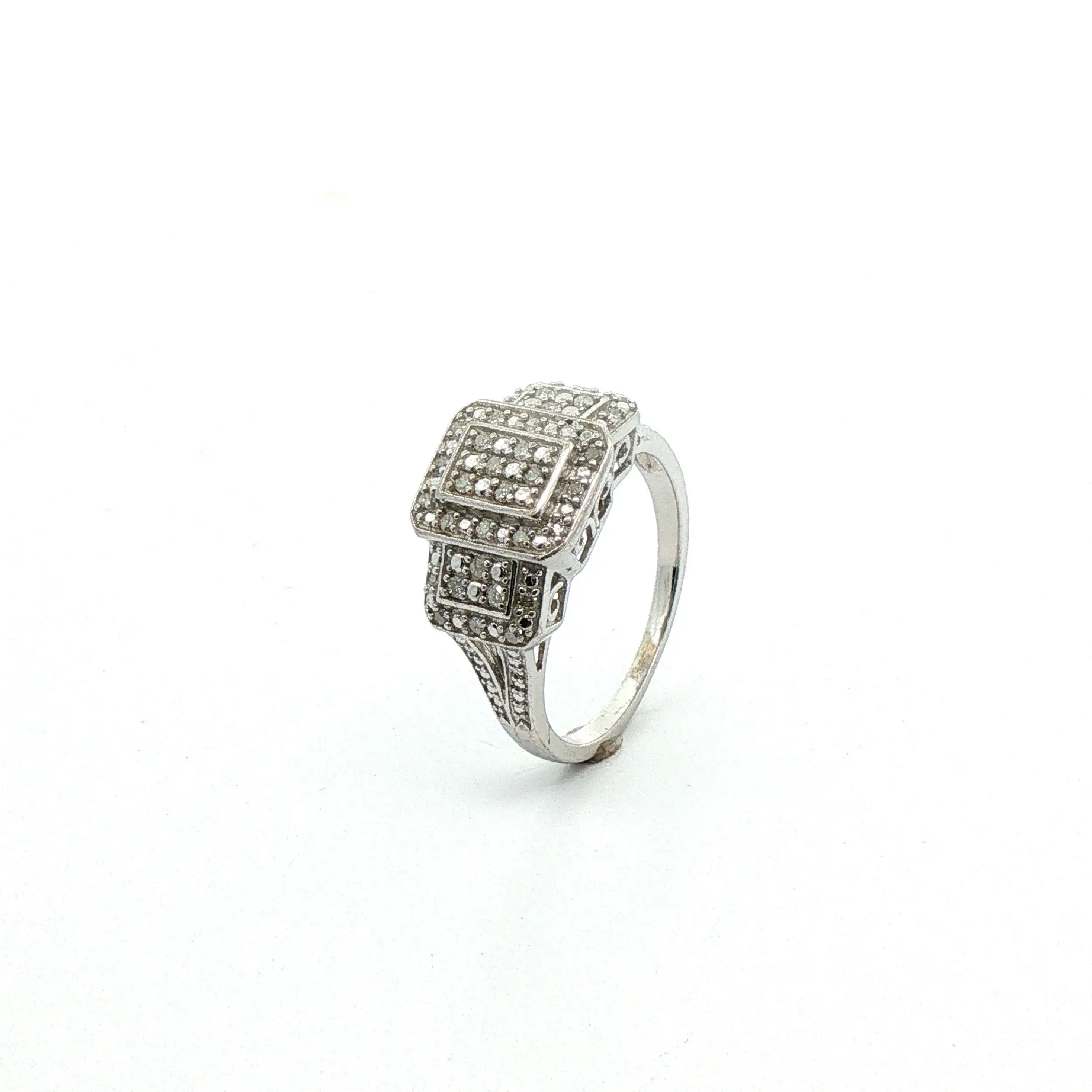 Ring Silber mit Diamanten