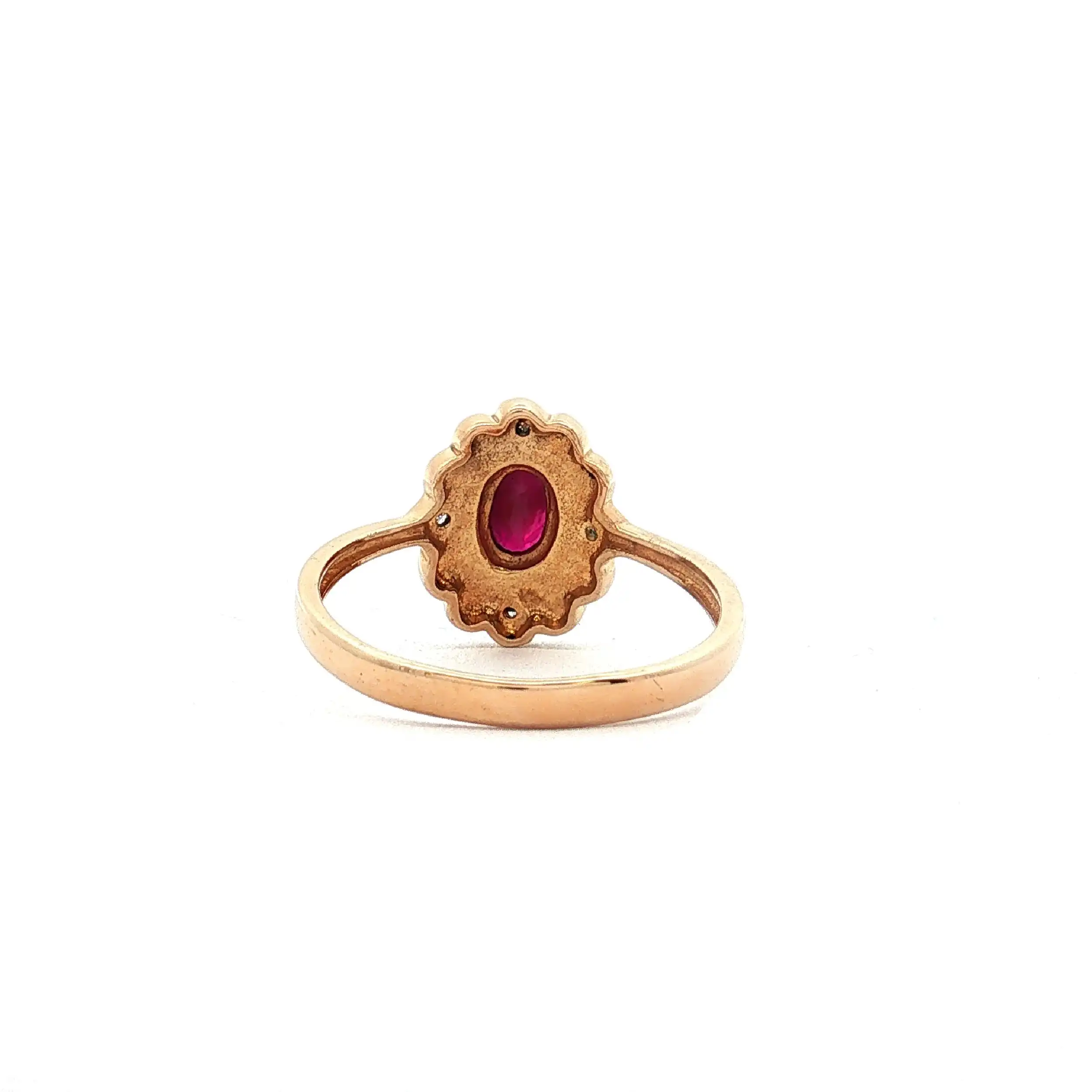 Ring Bicolor mit Rubin und Diamanten Ring Bicolor mit Rubin und Diamanten