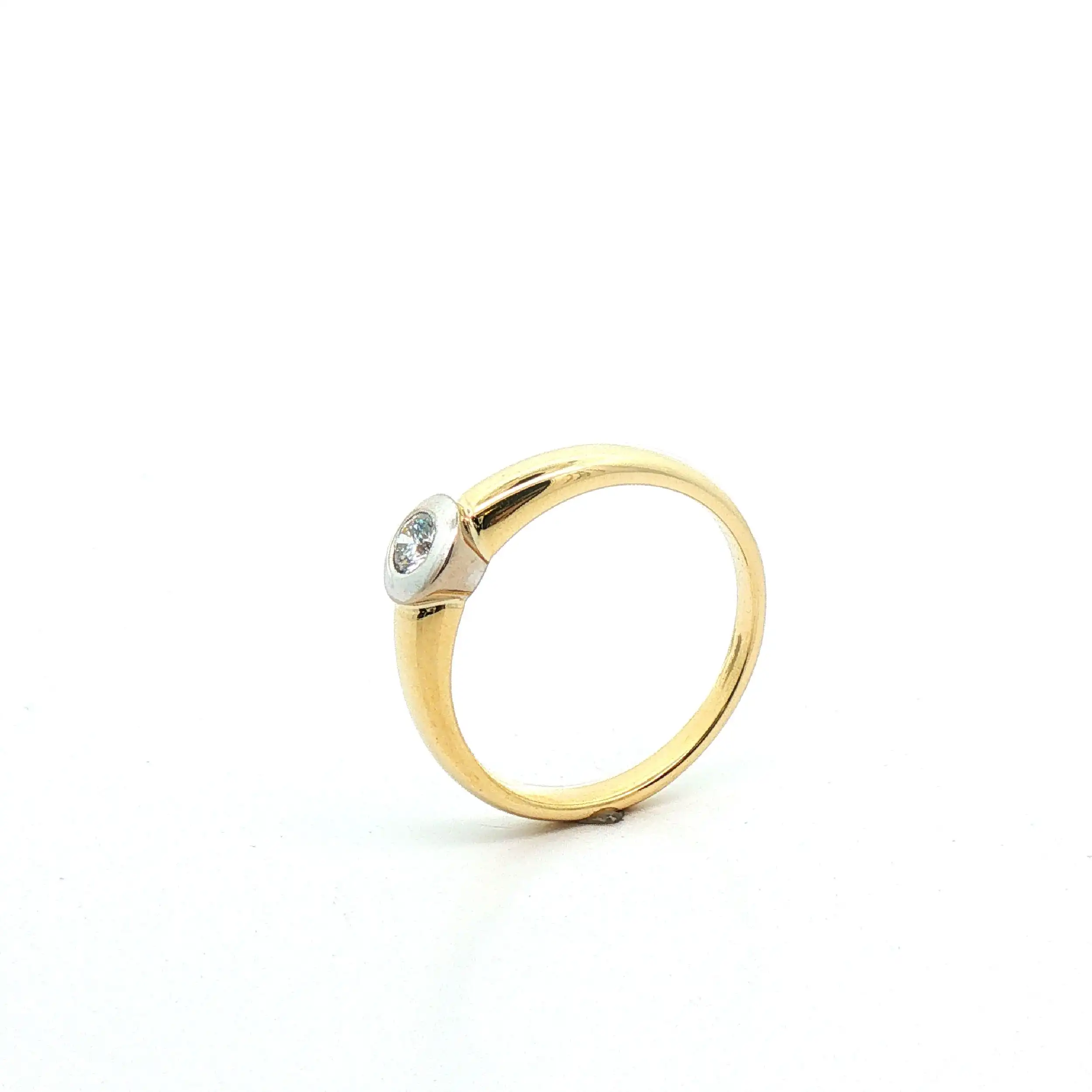 Ring Bicolor mit Brillant Ring Bicolor mit Brillant