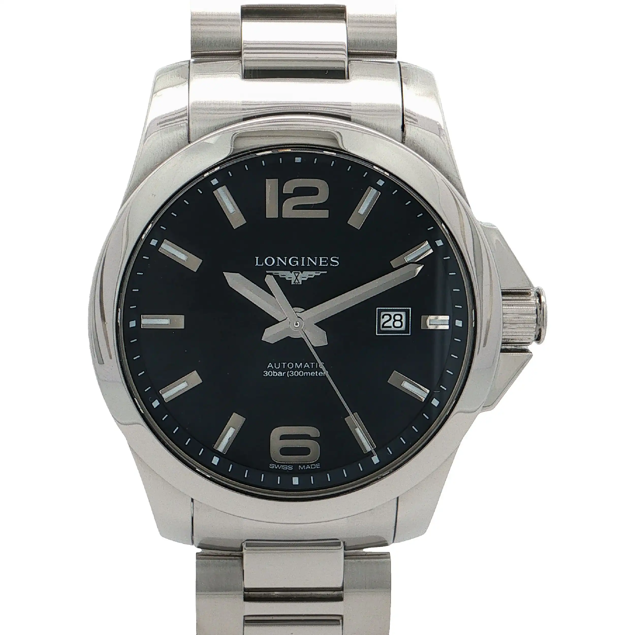Herrenuhr Longines Conquest Automatic mit Box und Papiere und Kassenbon