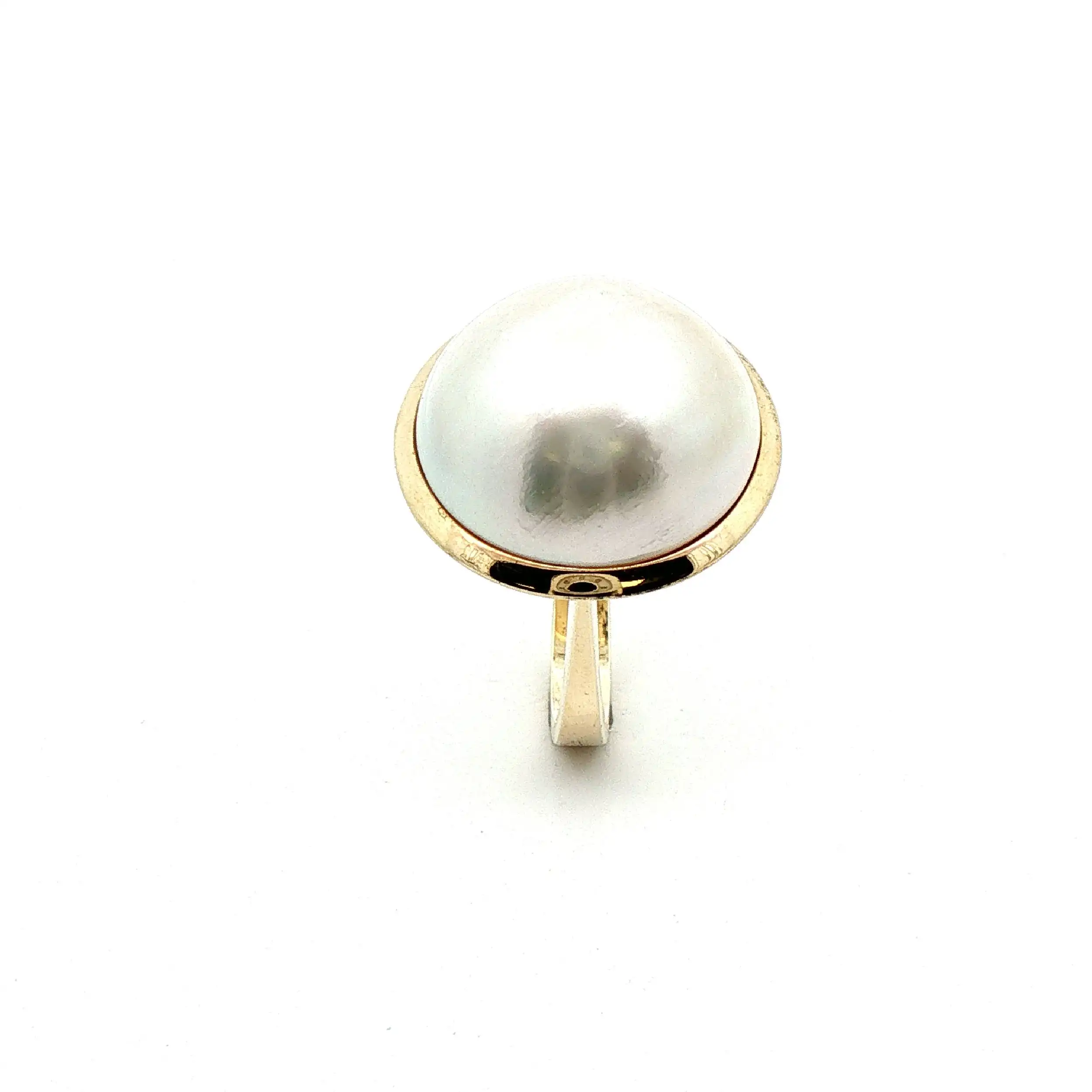 Ring Gelbgold mit Mabe Perle