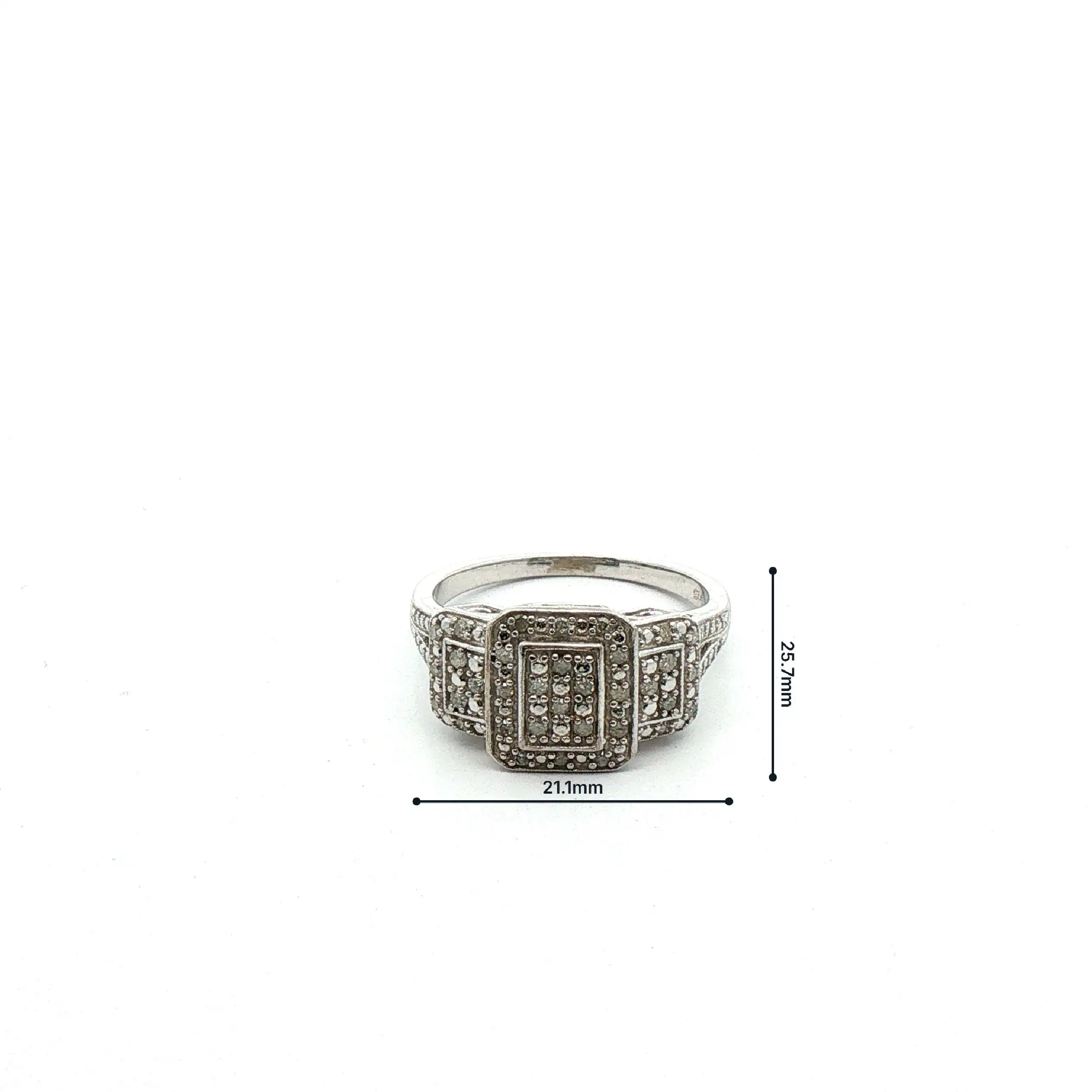 Ring Silber mit Diamanten