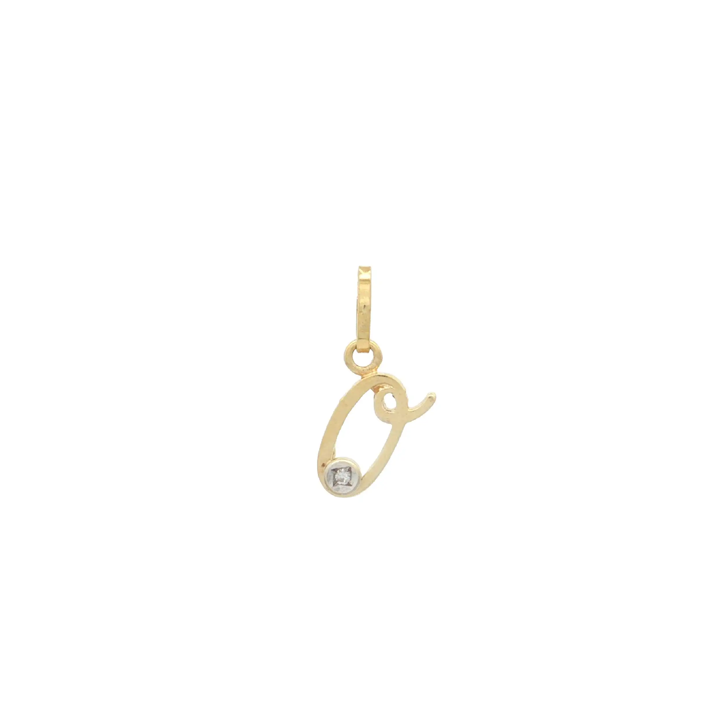 Anhänger Bicolor "O" mit Diamant Anhänger Bicolor "O" mit Diamant