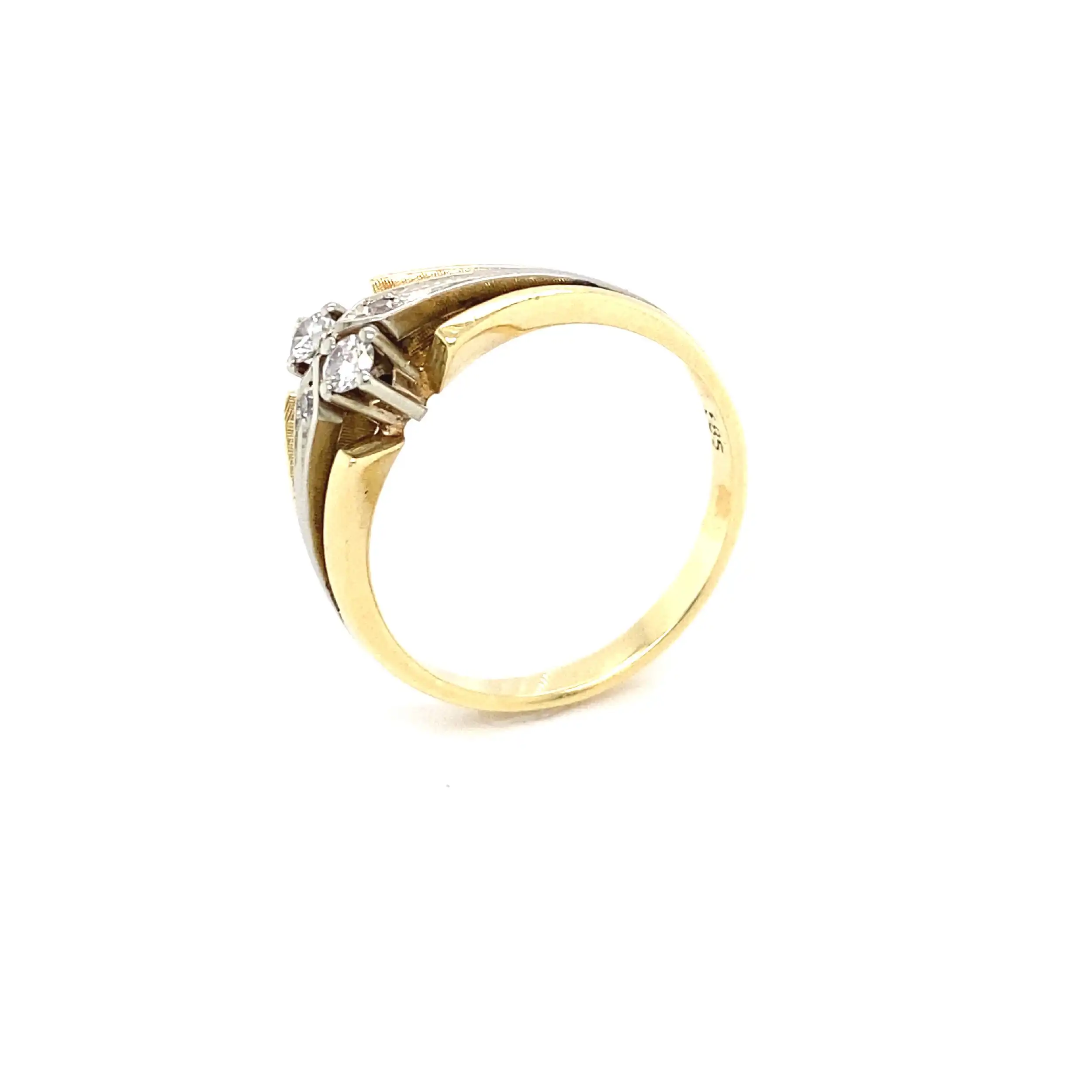 Ring Bicolor mit Brillanten