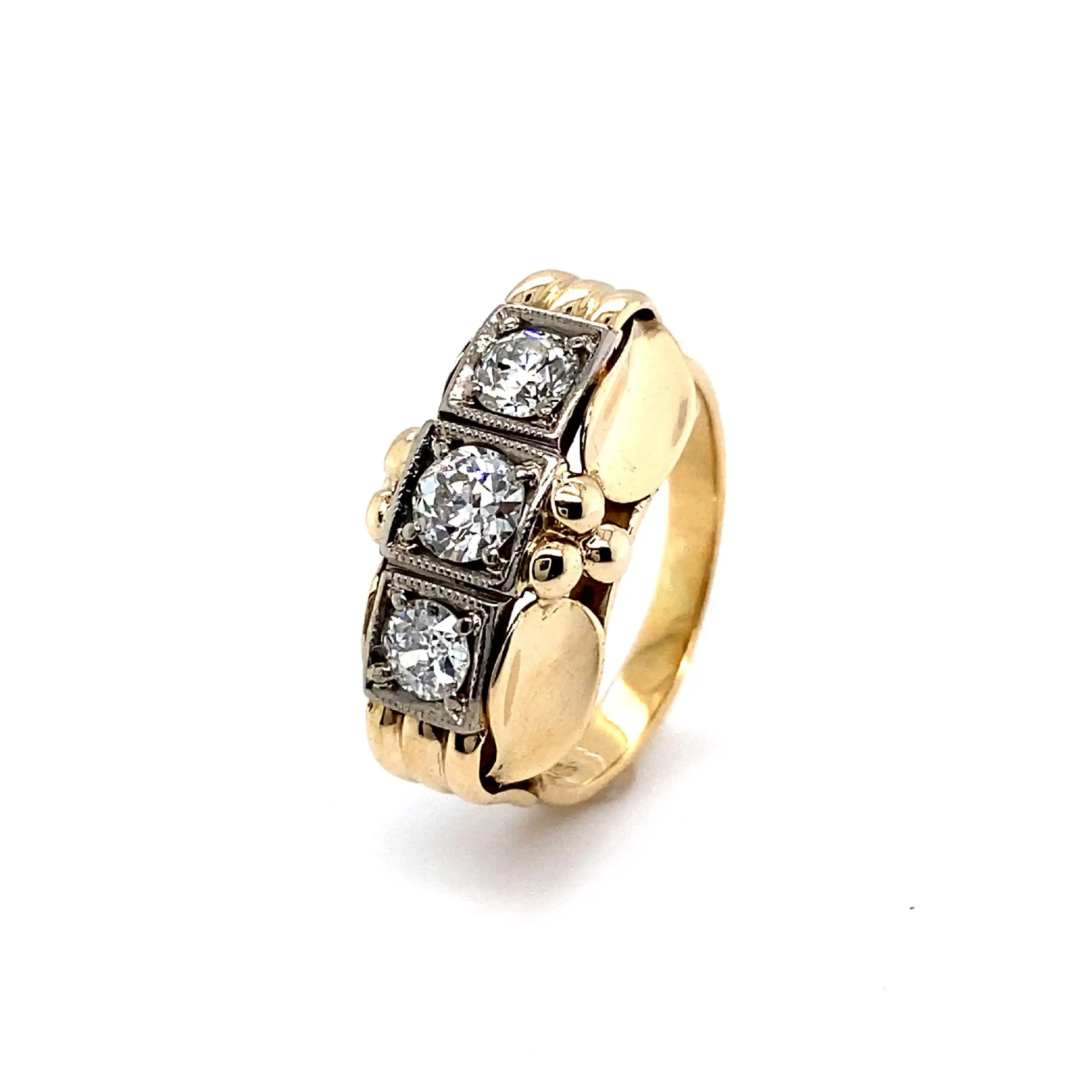 Ring Bicolor mit Altschliffdiamanten Ring Bicolor mit Altschliffdiamanten