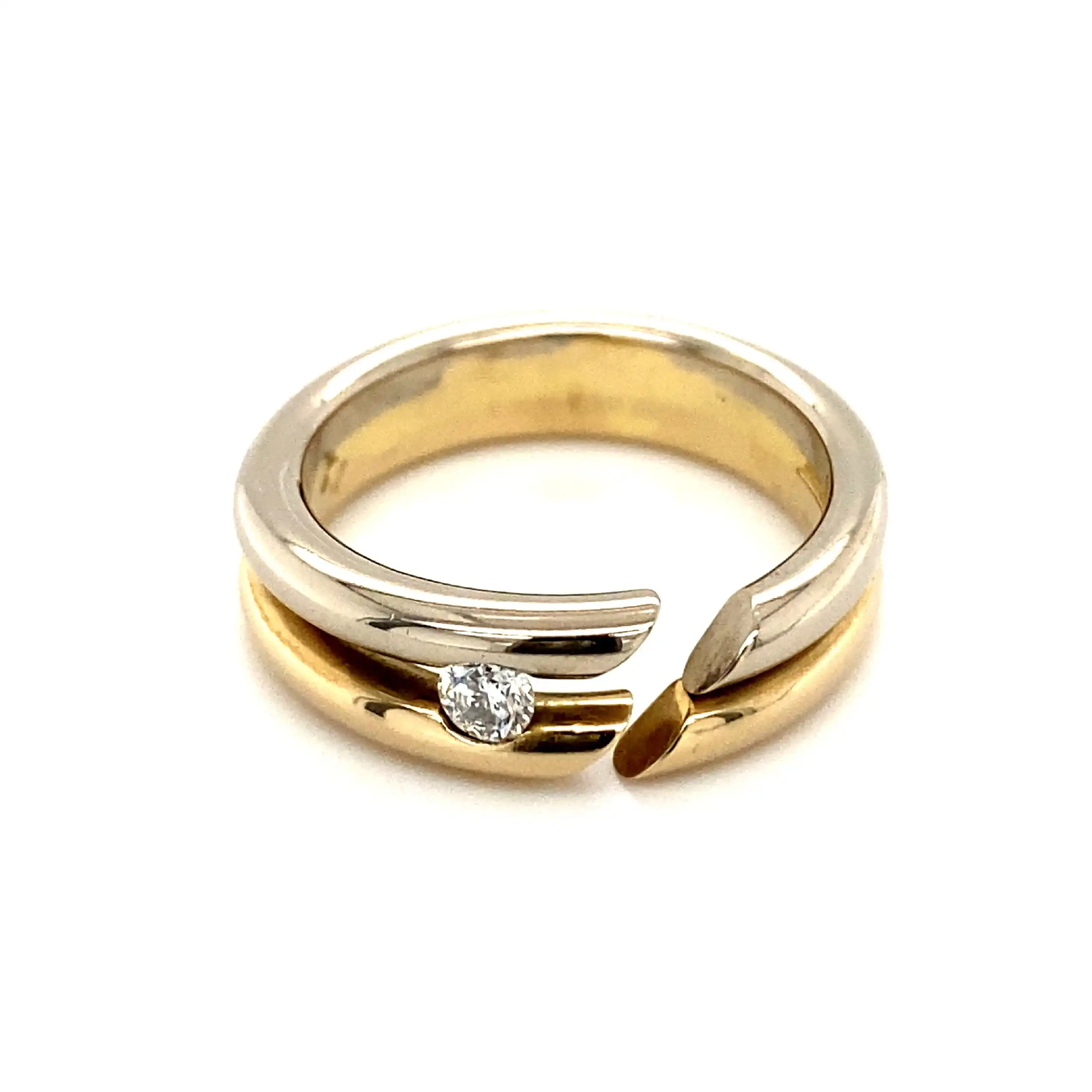 Ring Bicolor mit Brillant