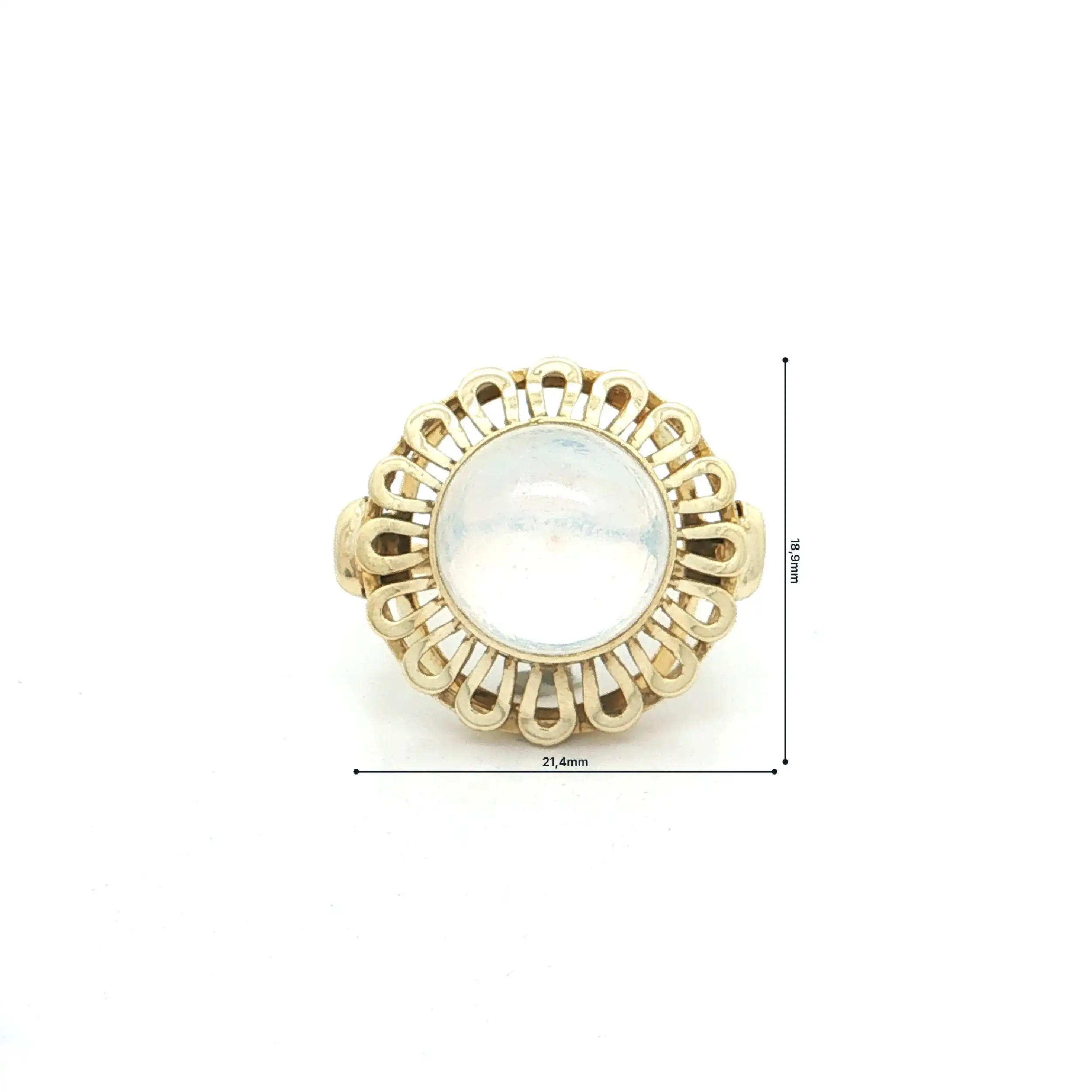 Ring Gelbgold mit Mondstein Ring Gelbgold mit Mondstein