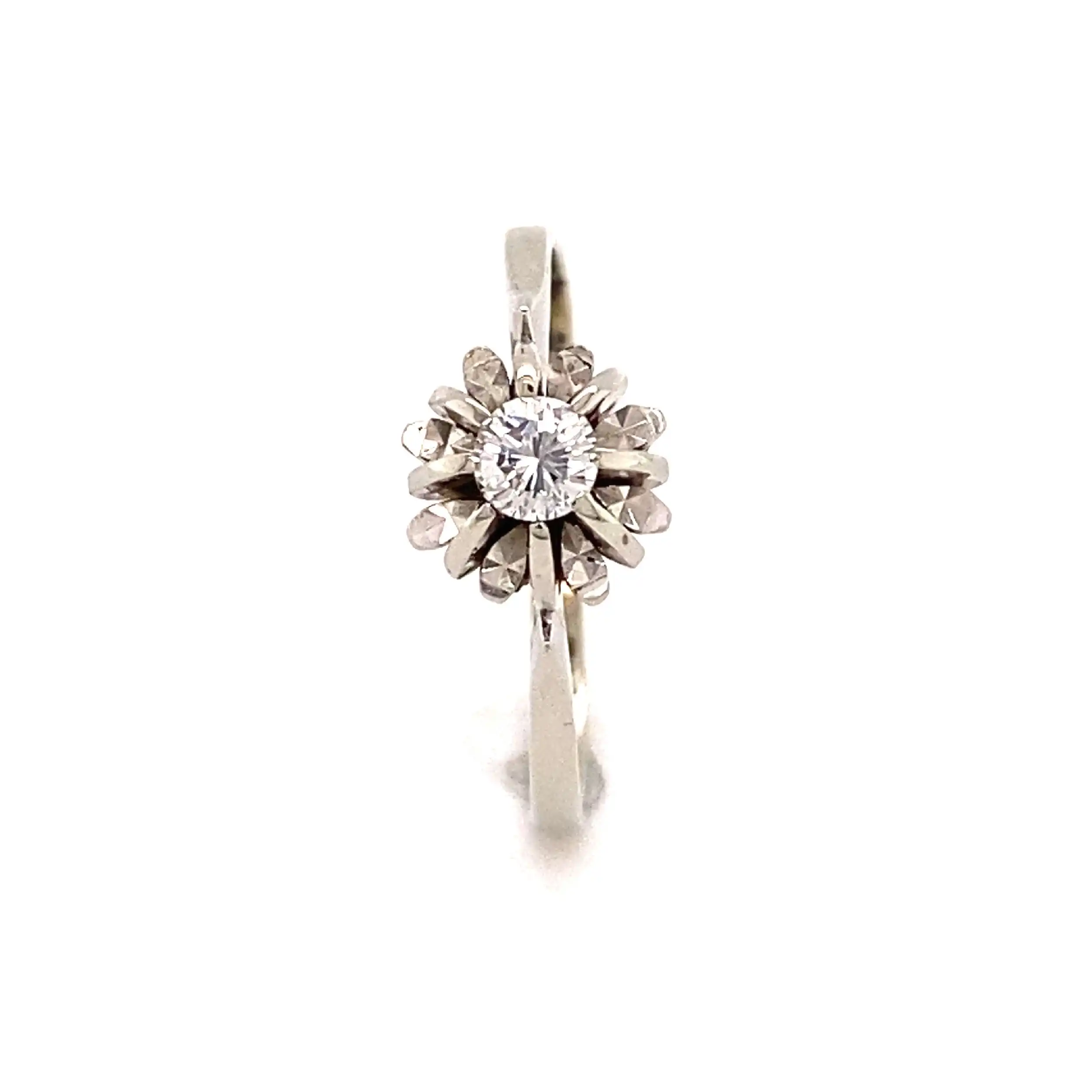 Ring Weißgold mit Solitär Brillant Ring Weißgold mit Solitär Brillant