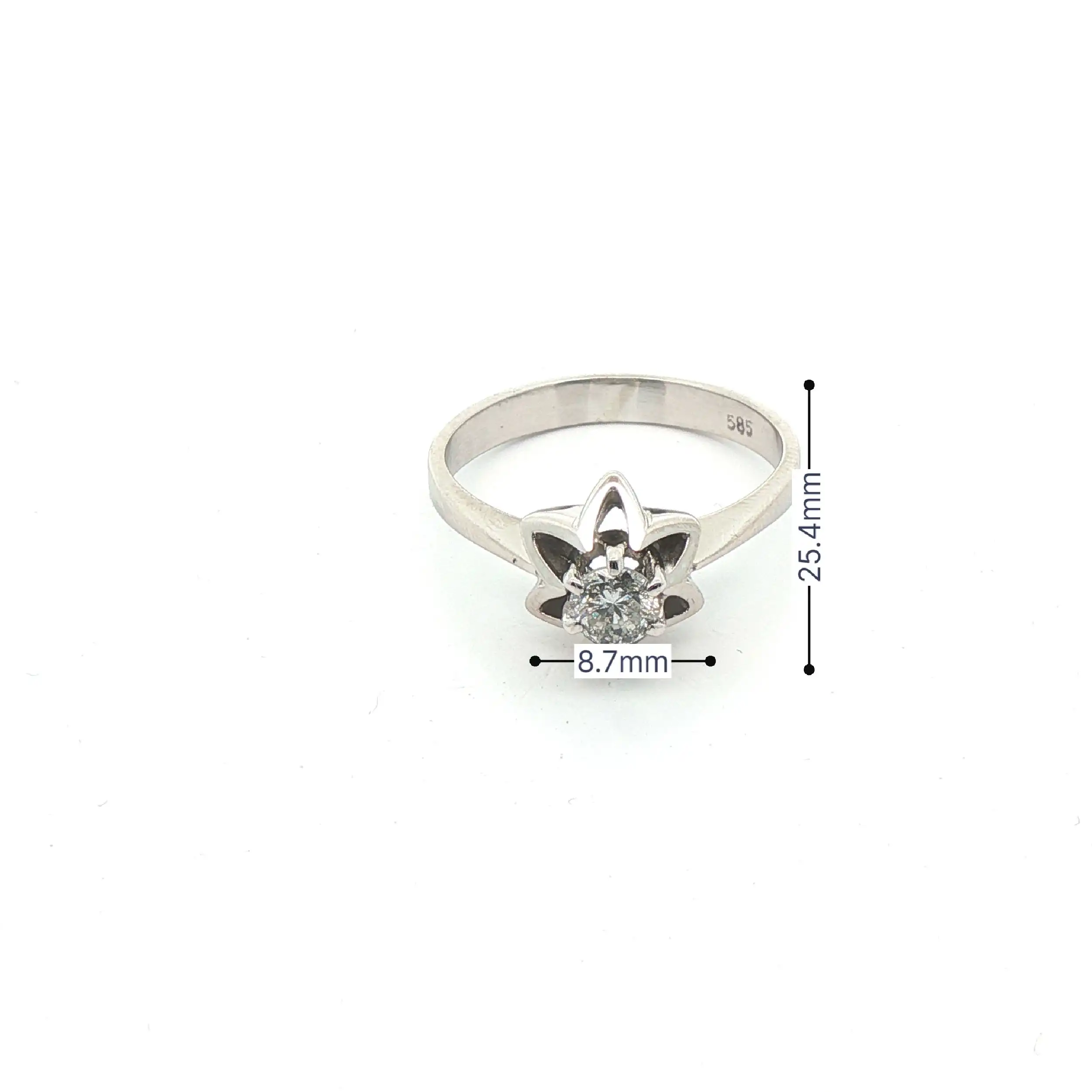 Ring Weißgold mit Brillant Ring Weißgold mit Brillant