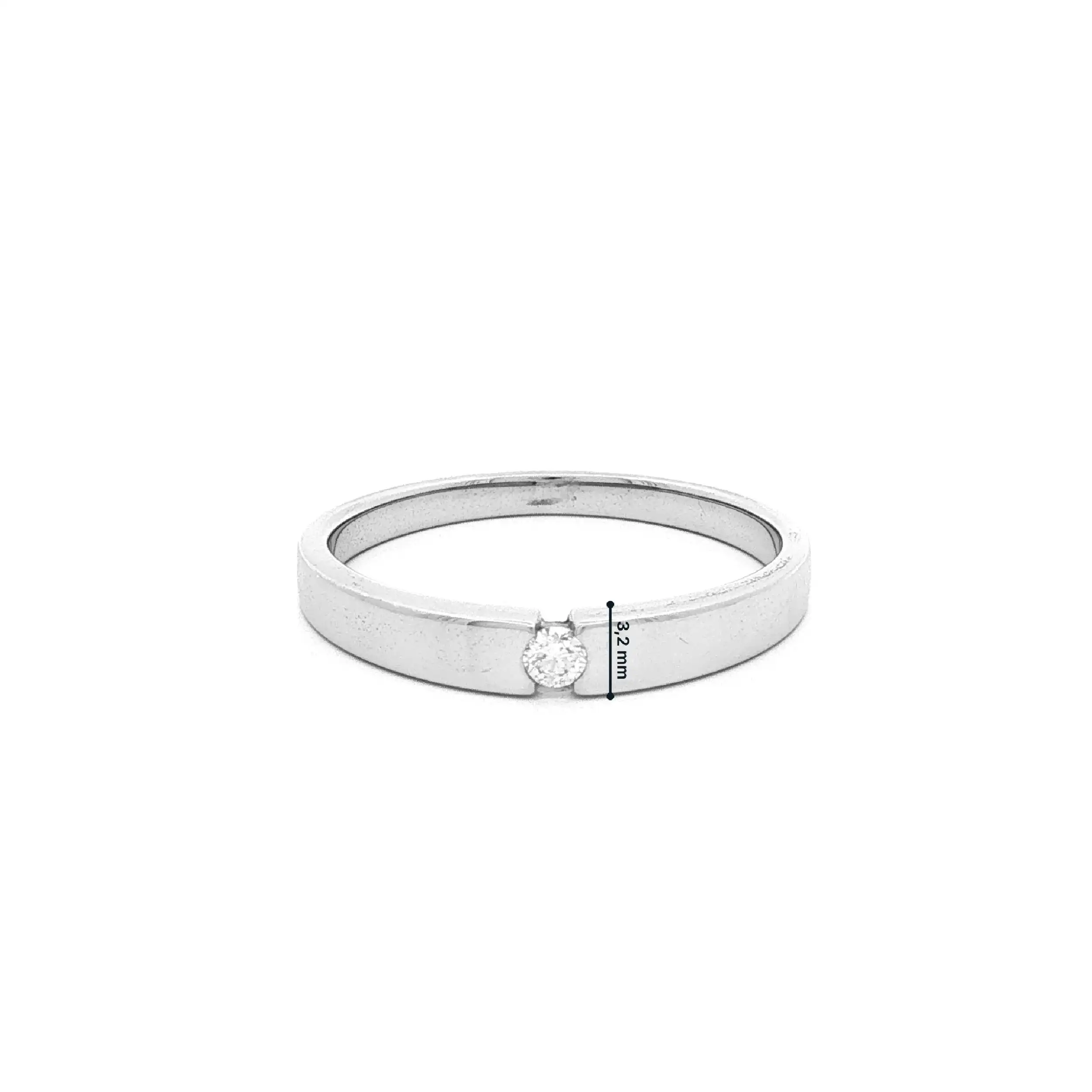 Ring Weißgold mit Brillant Ring Weißgold mit Brillant