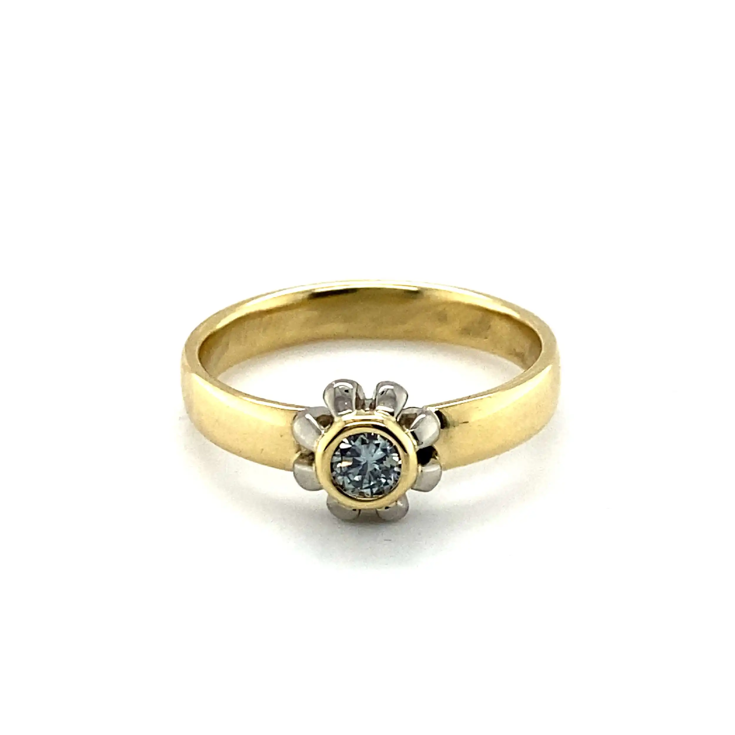 Ring Bicolor mit Solitärbrillant Ring Bicolor mit Solitärbrillant