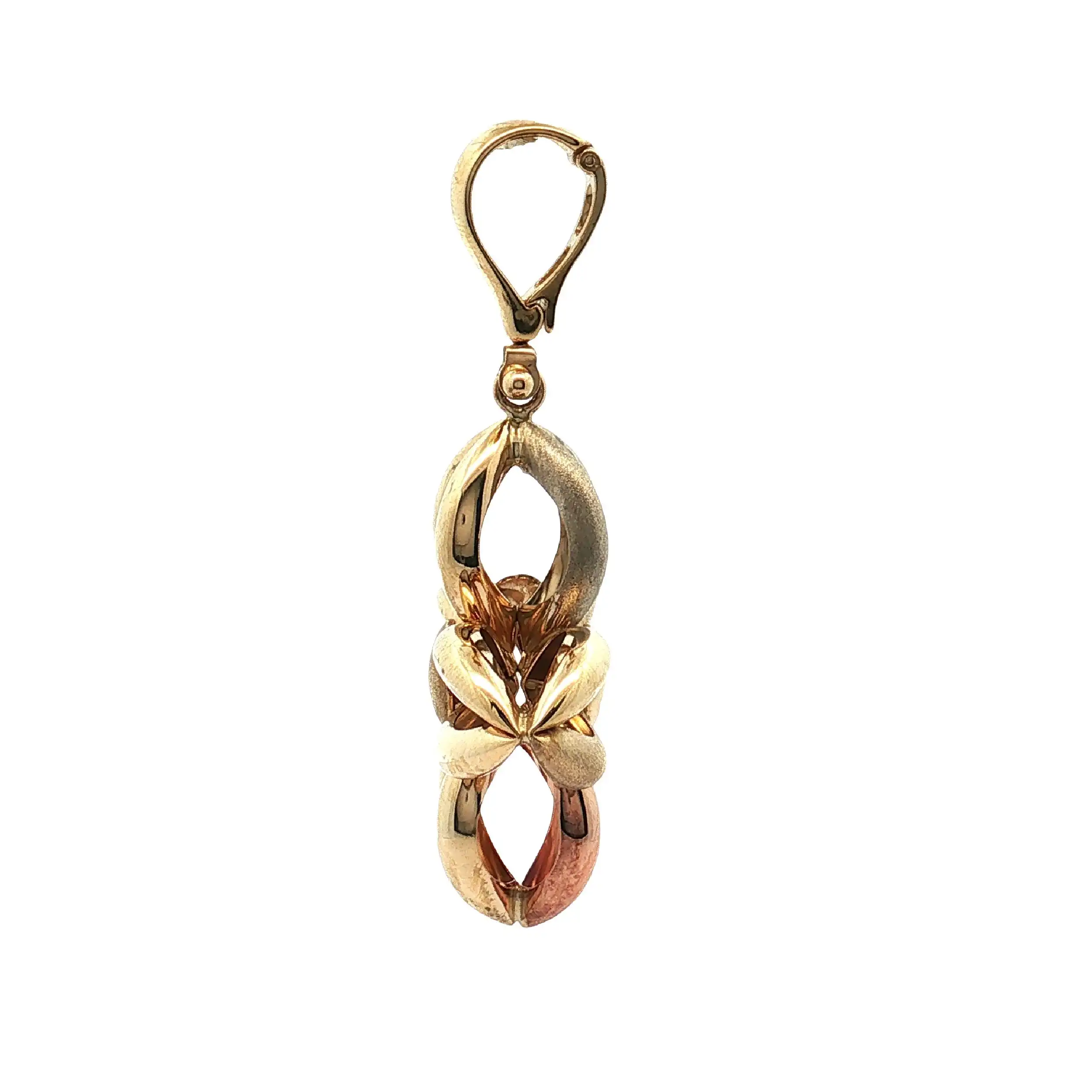 Wende Anhänger Tricolor / Gelbgold