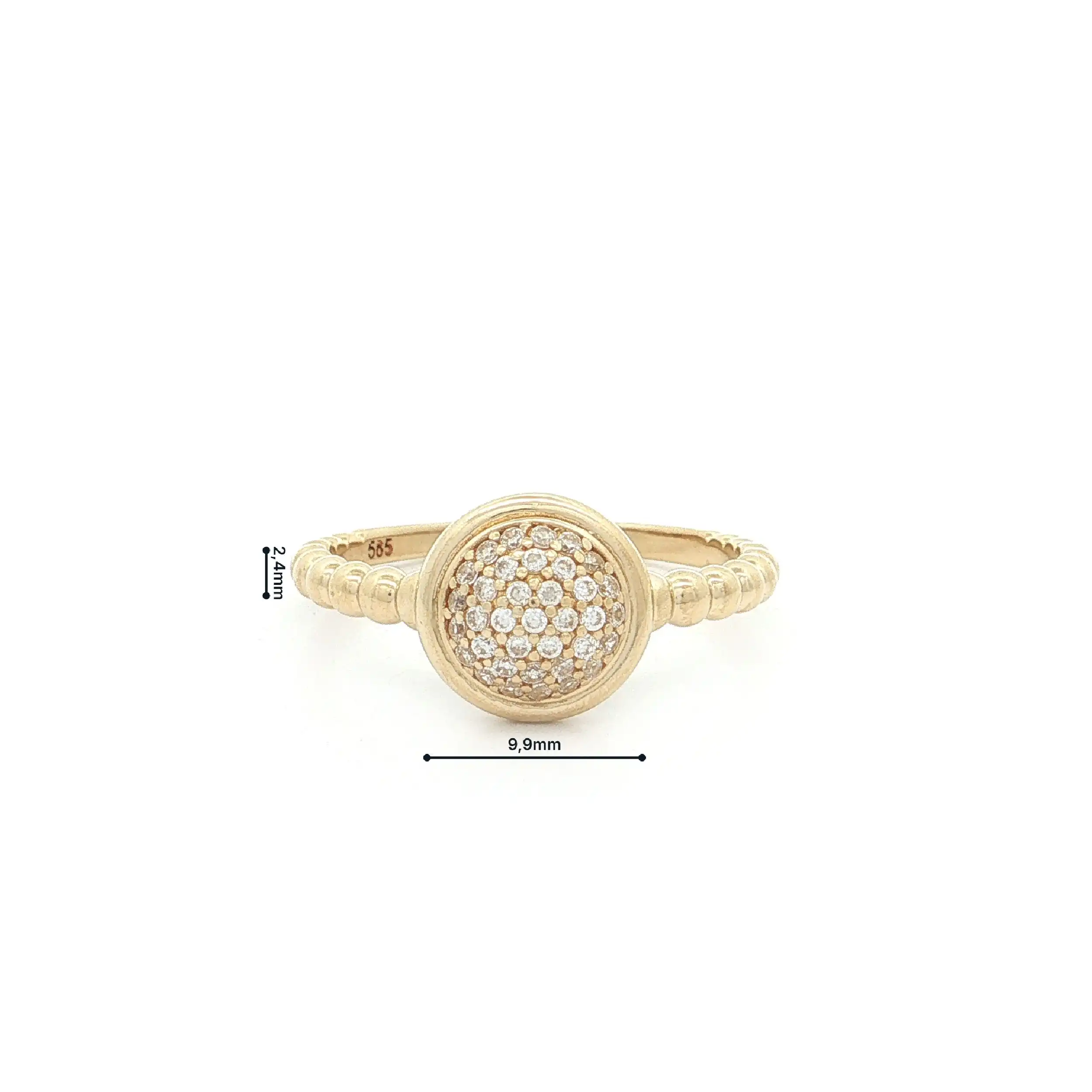 Ring Gelbgold mit Zirkonia