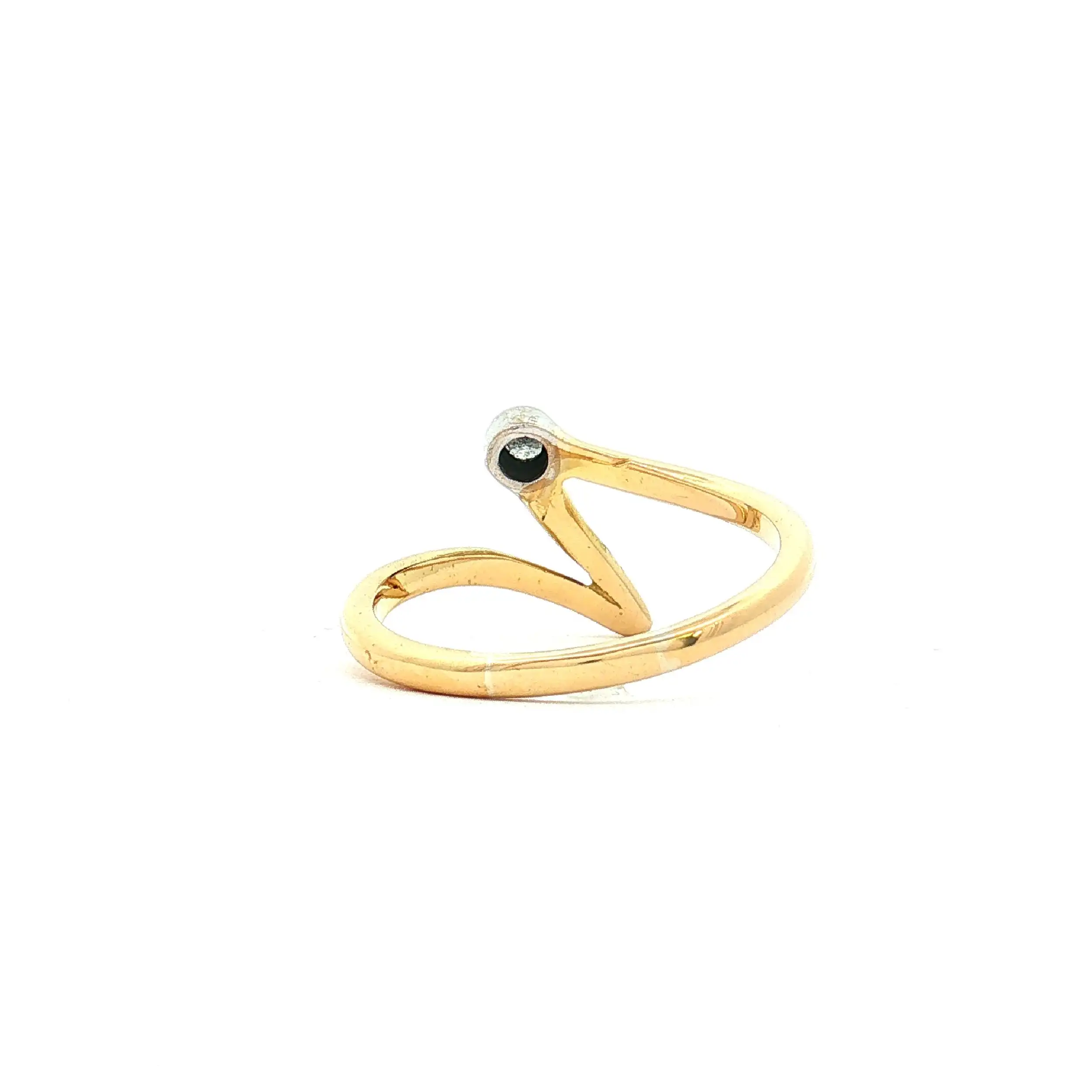 Ring Bicolor mit Solitär Brillant