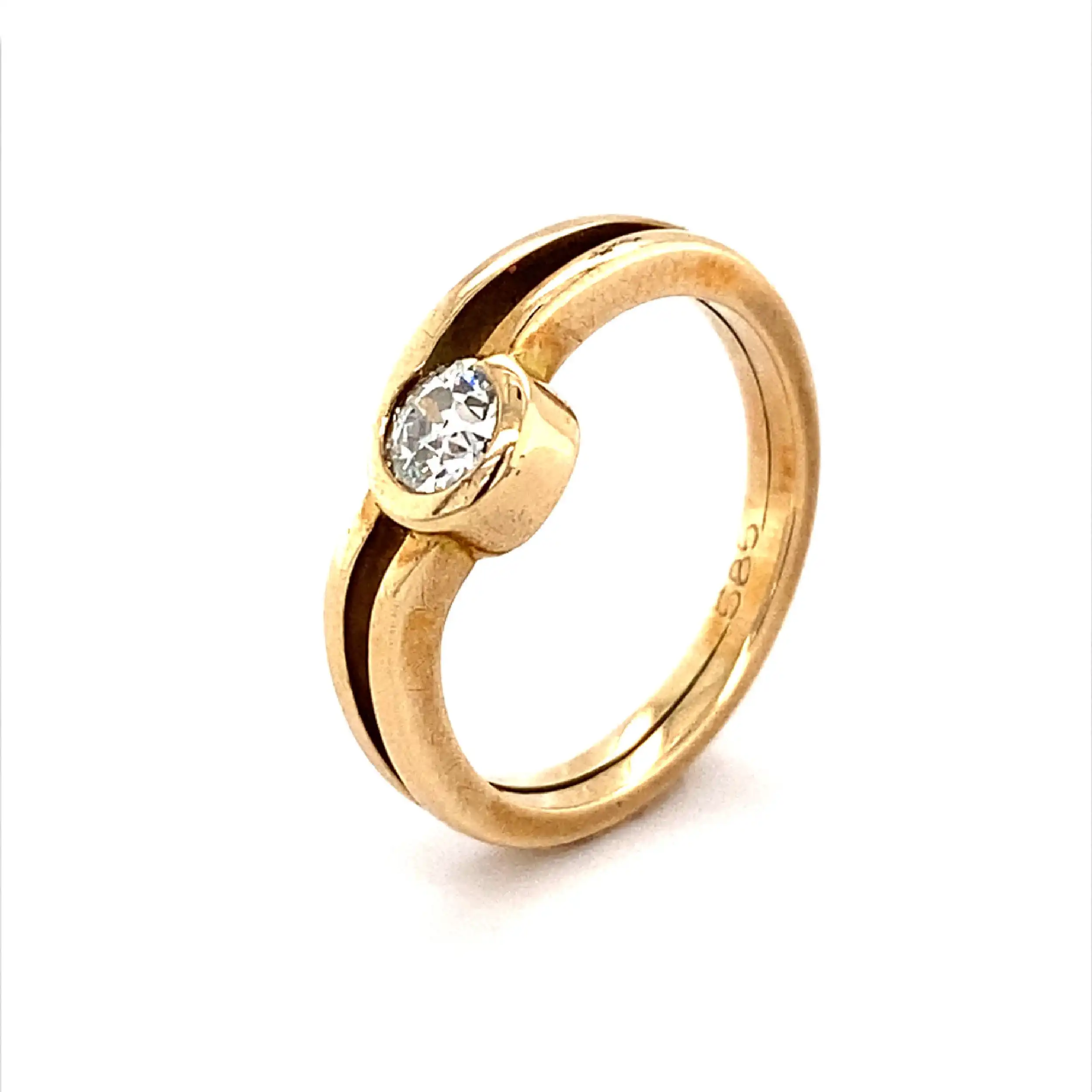 Ring Gelbgold mit Diamant Ring Gelbgold mit Diamant