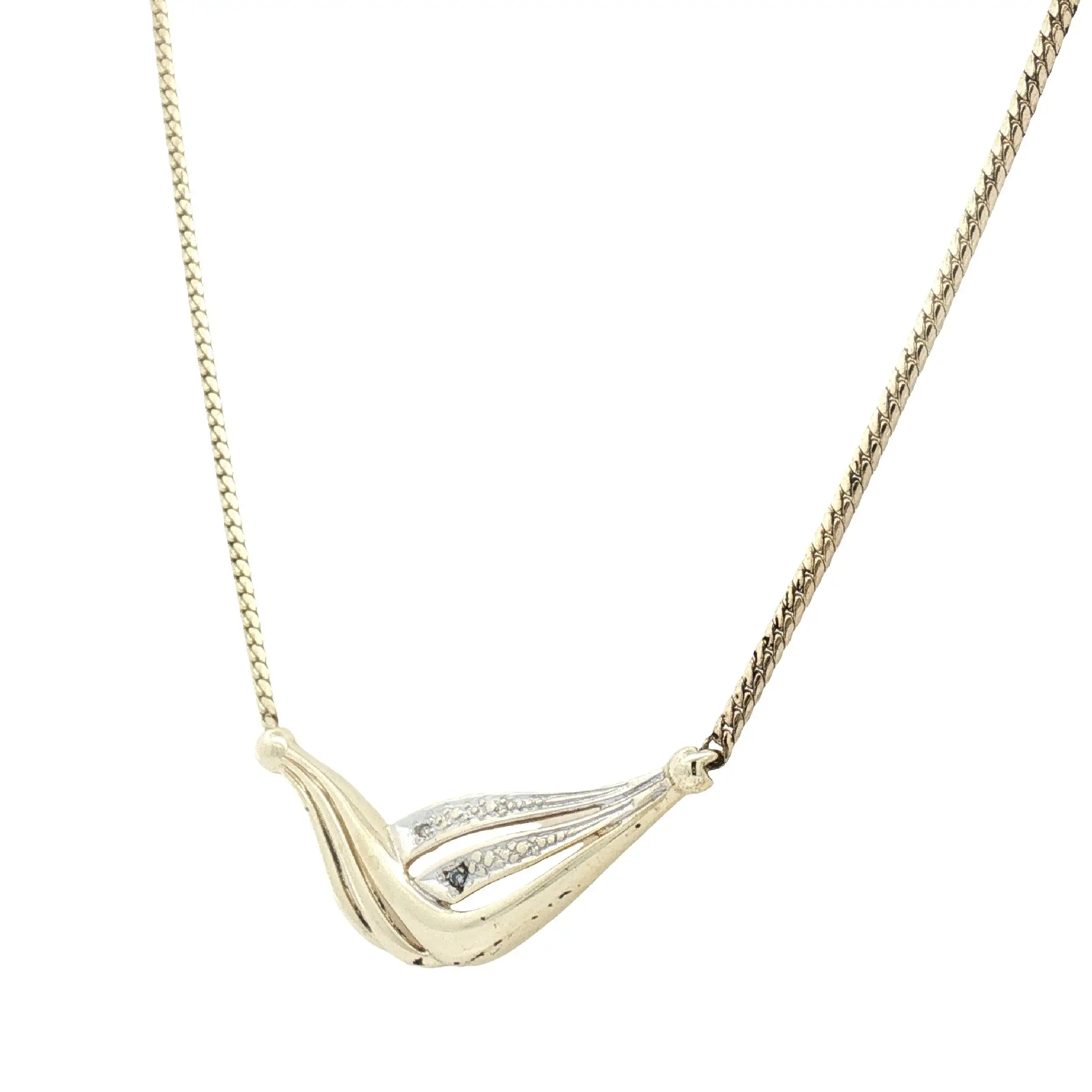 Collier Bicolor mit Diamanten
