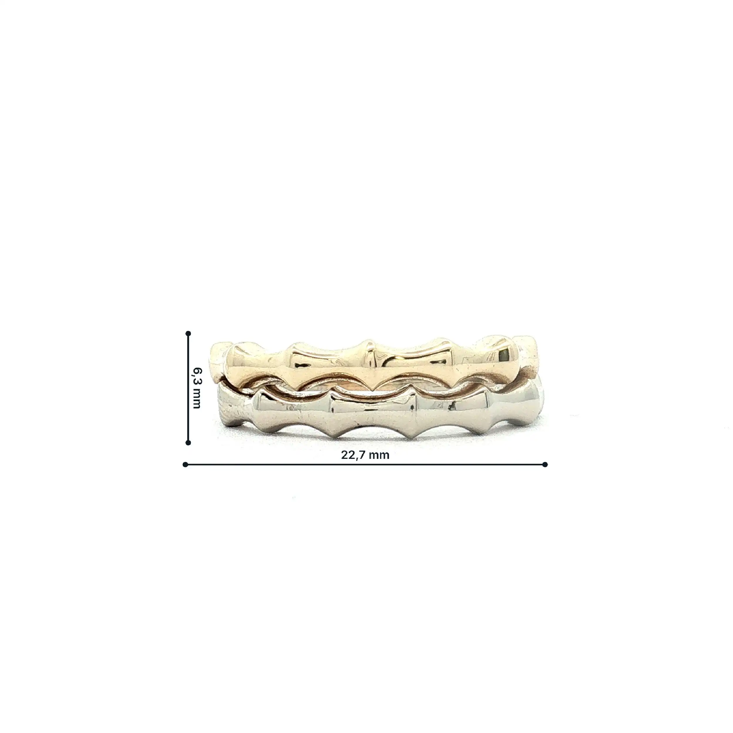 Ring Bicolor im Bambus Design
