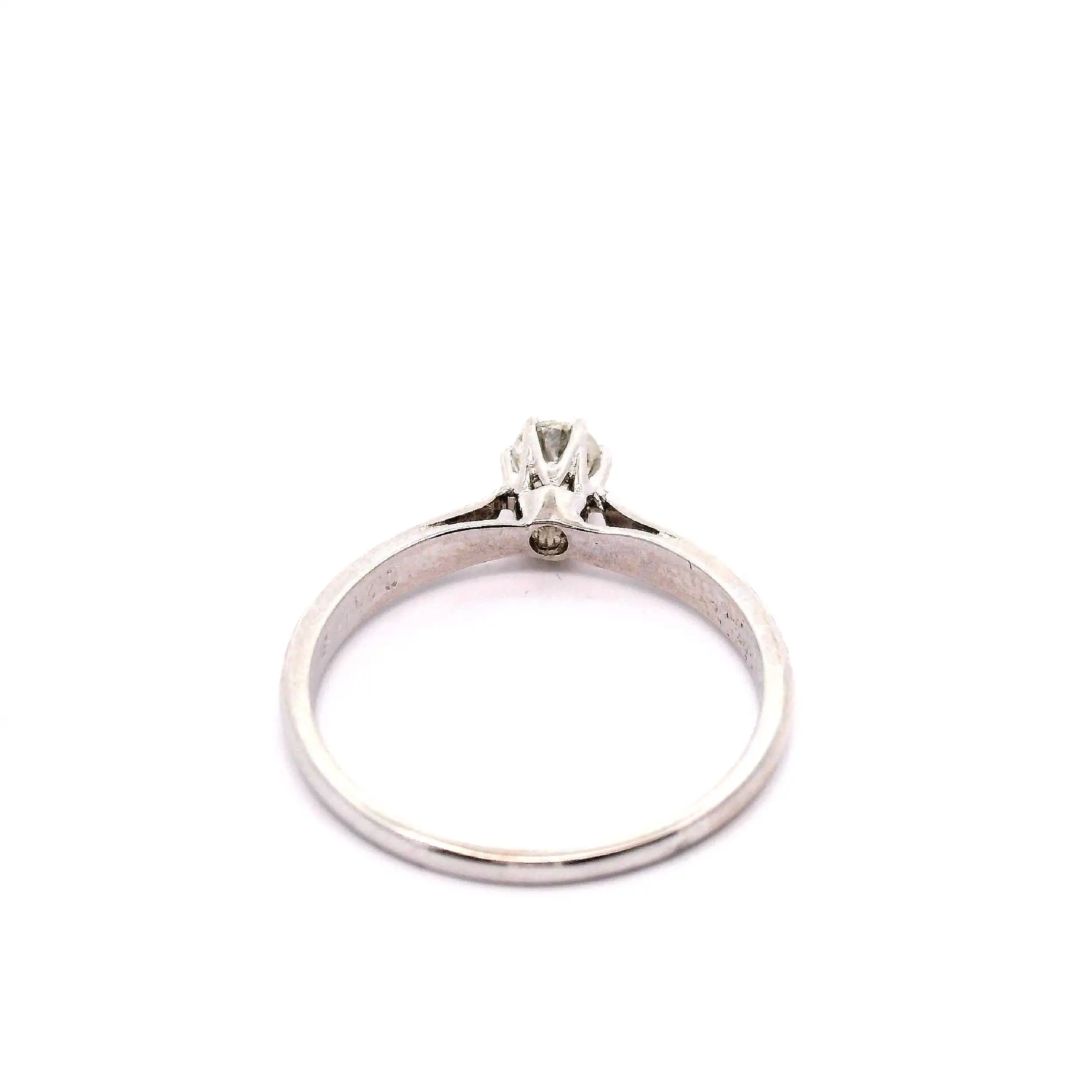 Solitärring Weißgold mit Brillant, graviert mit 0.20ct Solitärring Weißgold mit Brillant, graviert mit 0.20ct