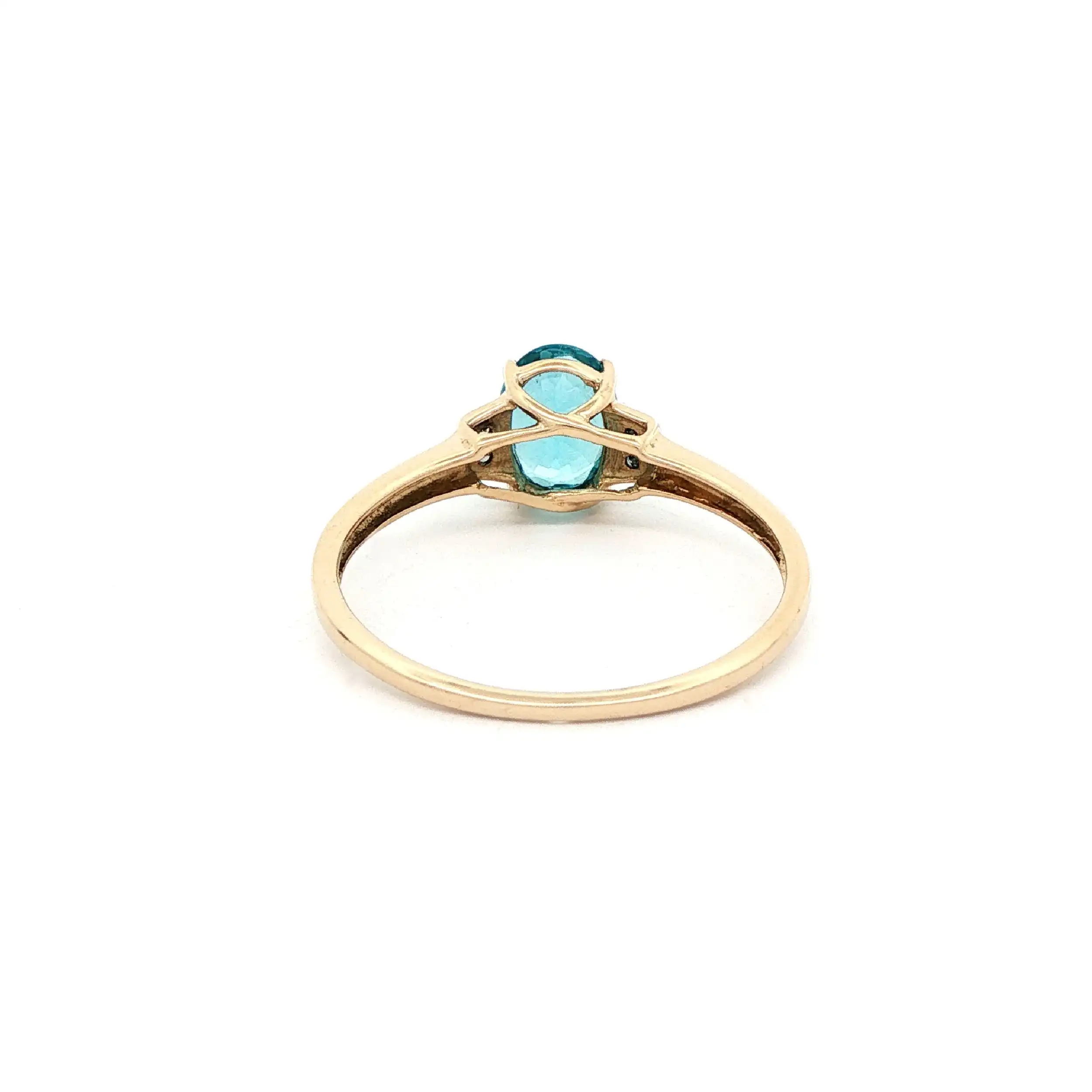 Ring Gelbgold mit Turmalin und Diamanten