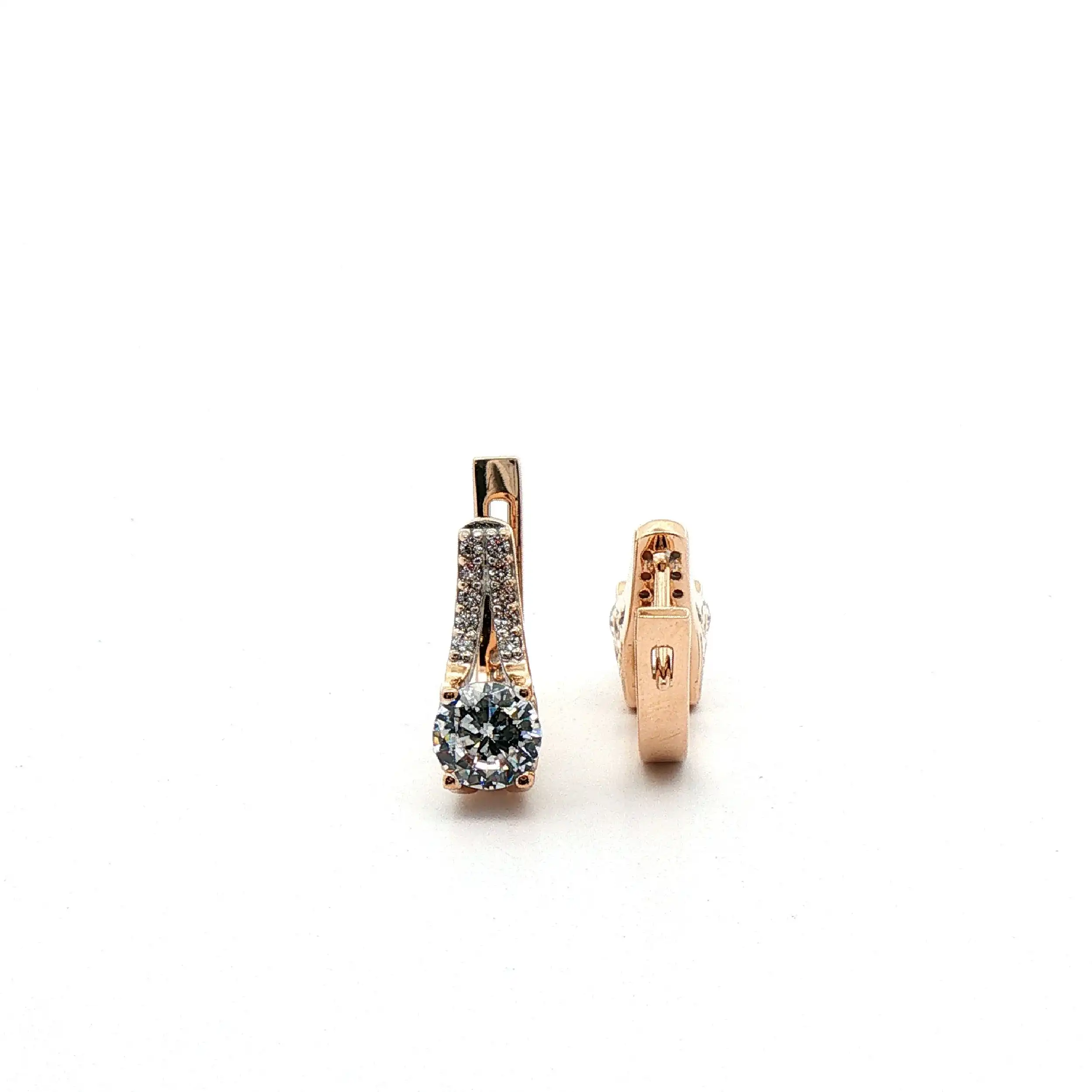 Ohrstecker Rotgold mit Zirkonia