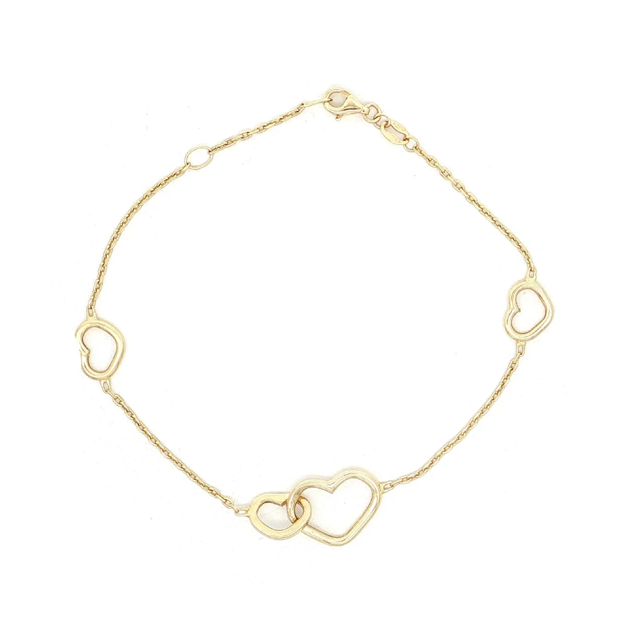 Armband Gelbgold mit Herzchen