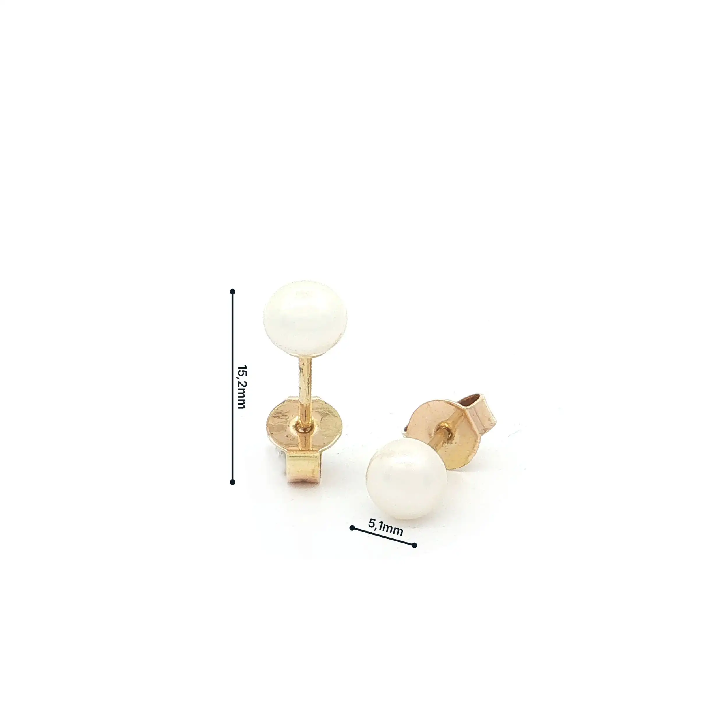 Ohrstecker Gelbgold mit Perle
