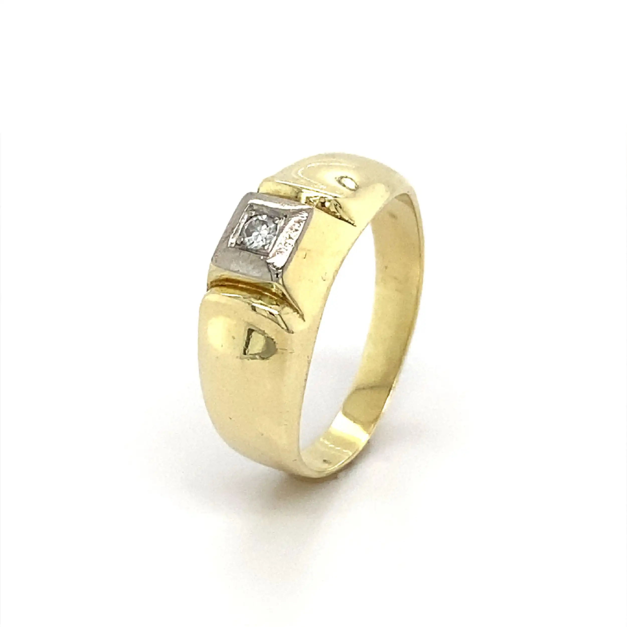 Ring Bicolor mit Brillant Ring Bicolor mit Brillant